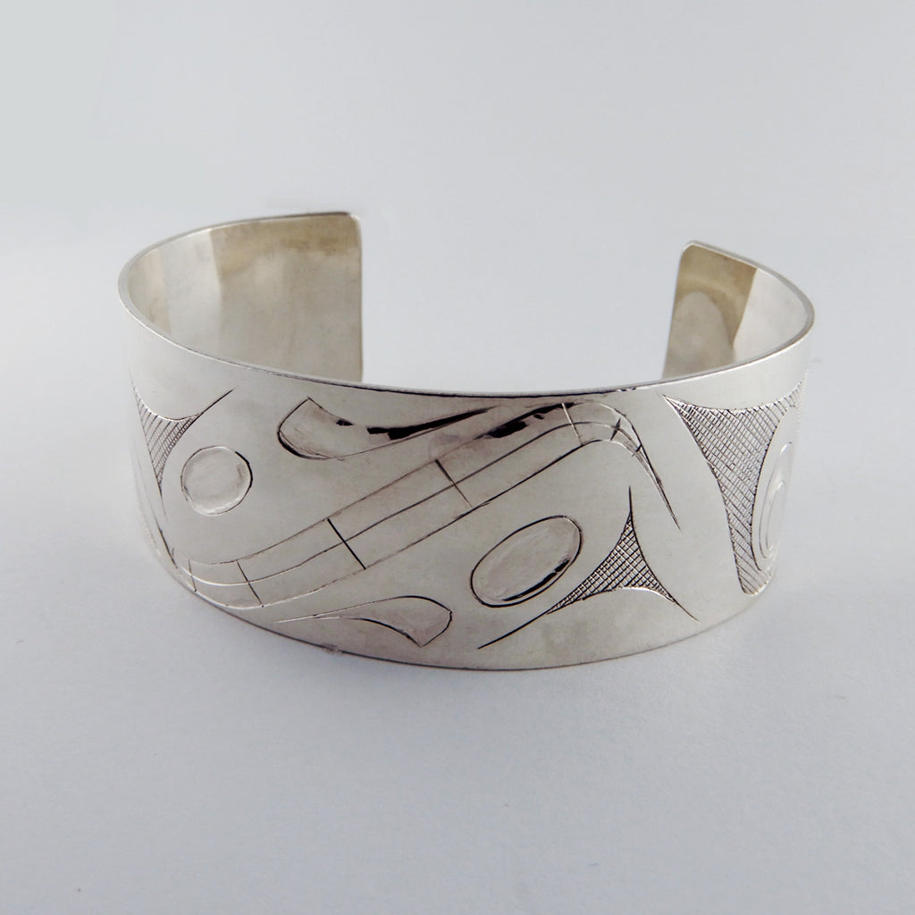 Silver Mouse Woman Bracelet by Haida artist Andrew Williams