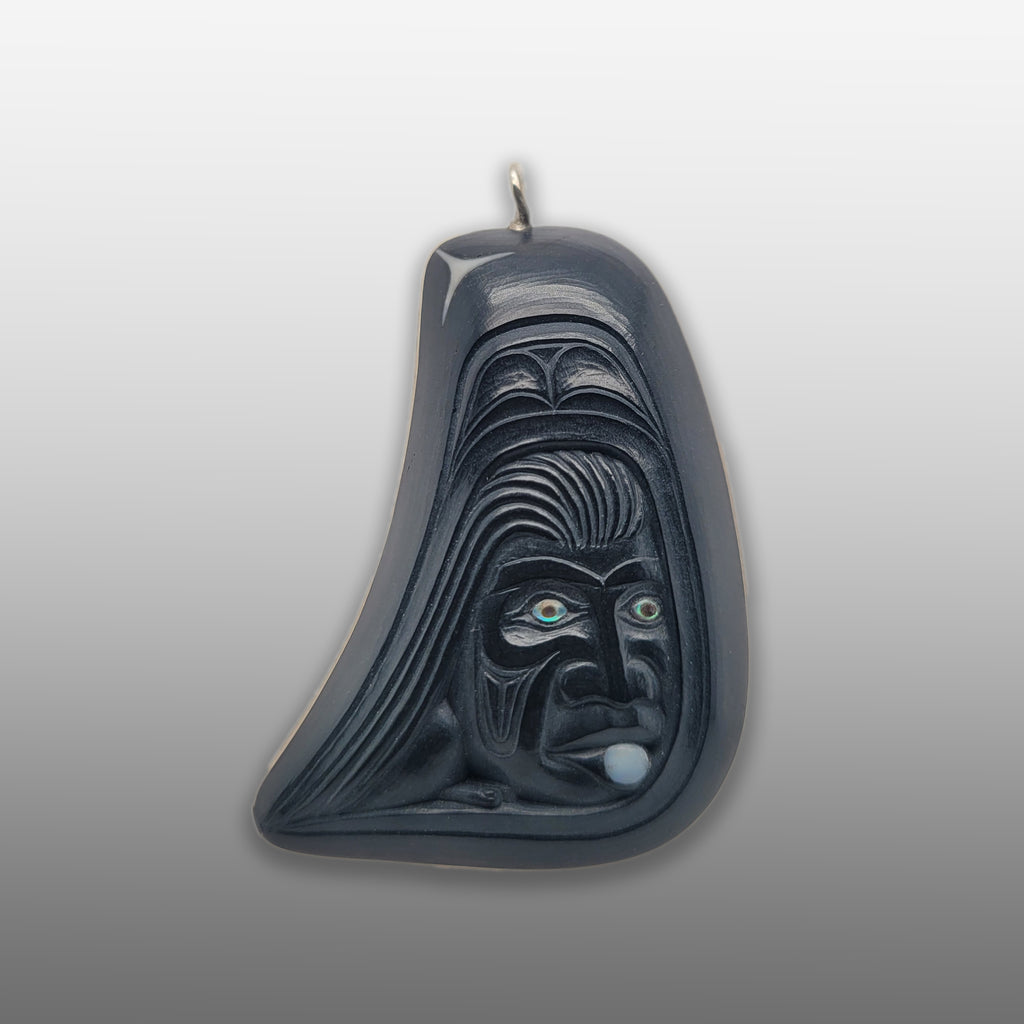 Nanasimgit Argillite Pendant by Haida carver Darrell White