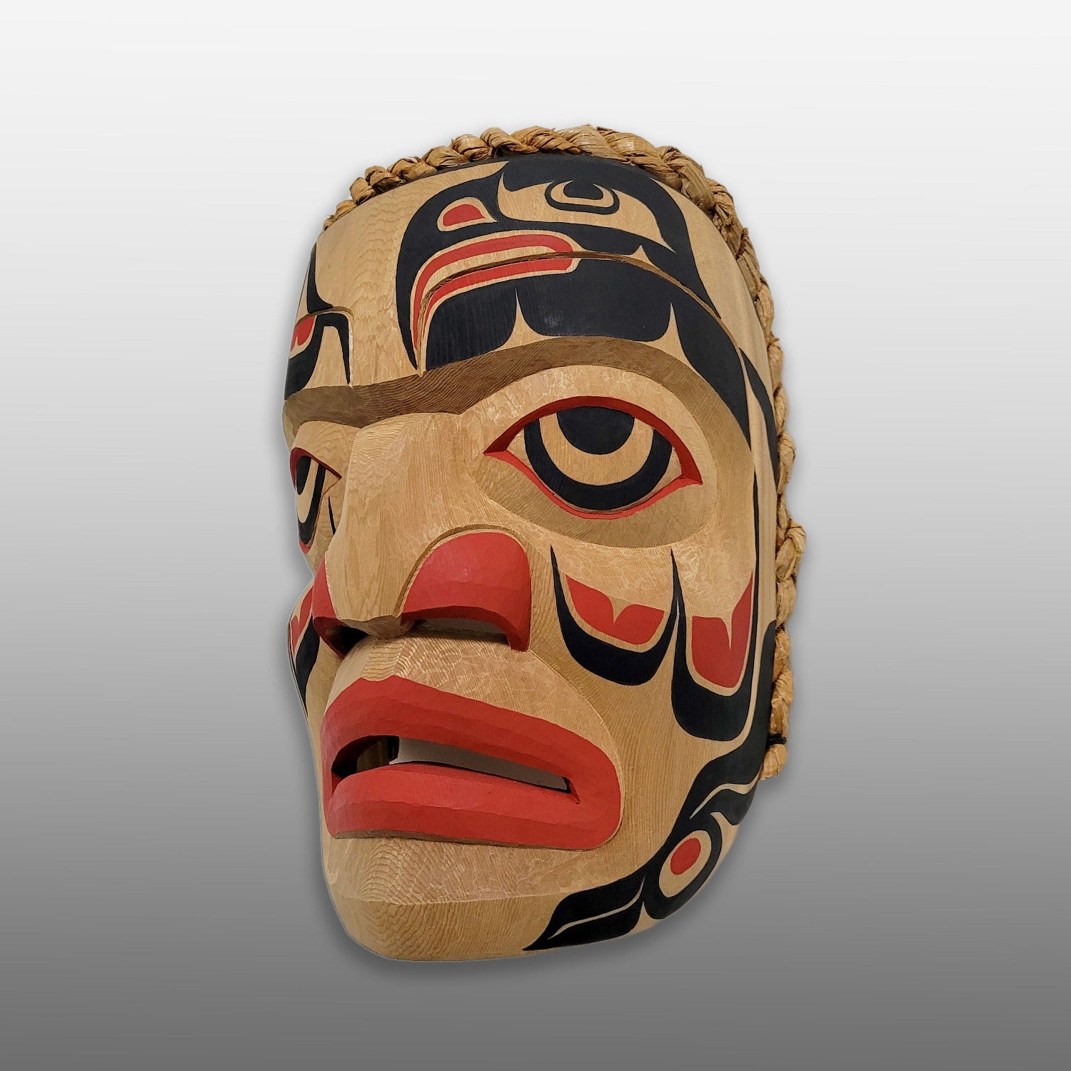 Cedar Noble One Portrait Mask by Kwakwaka'wakw artist Greg Henderson