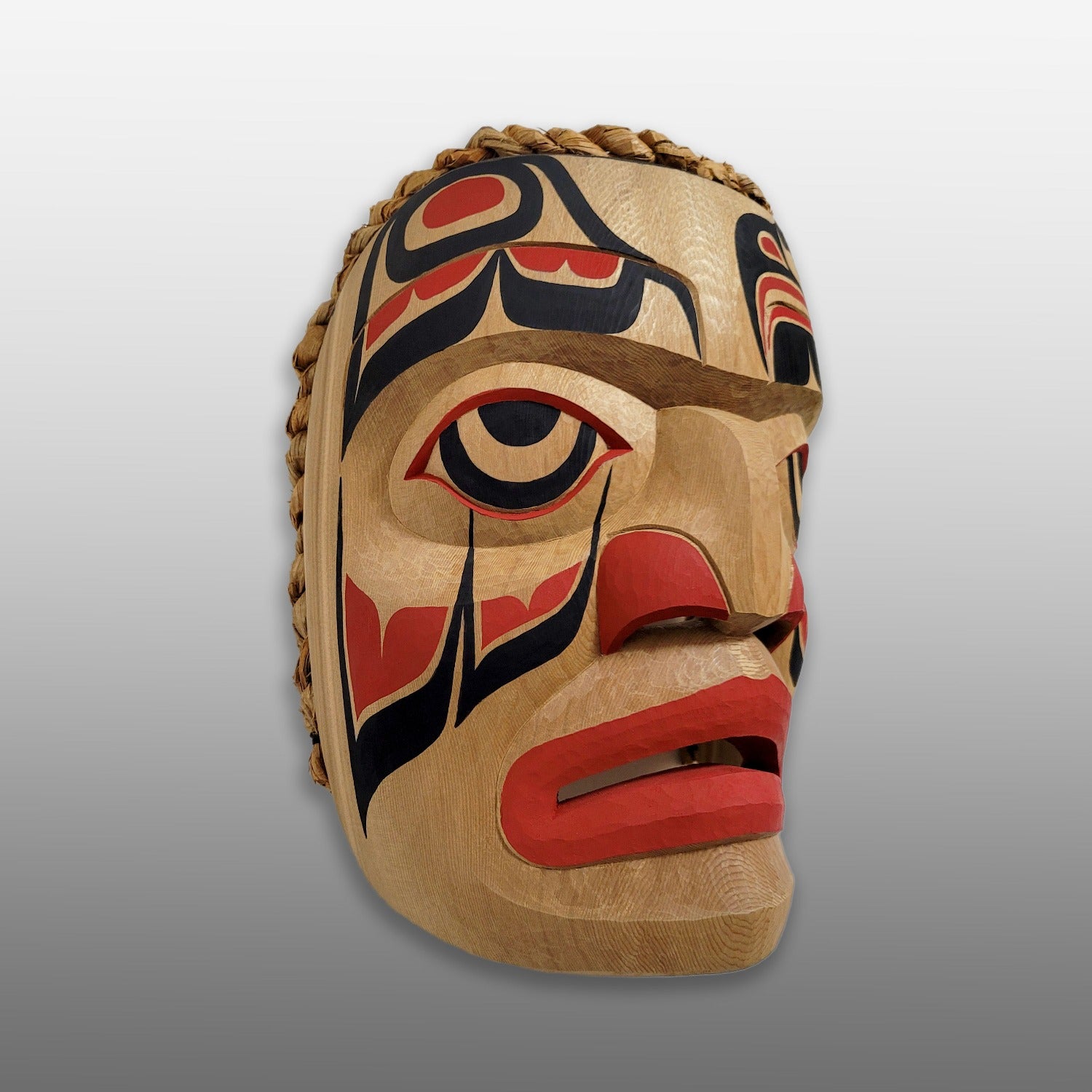 Cedar Noble One Portrait Mask by Kwakwaka'wakw artist Greg Henderson
