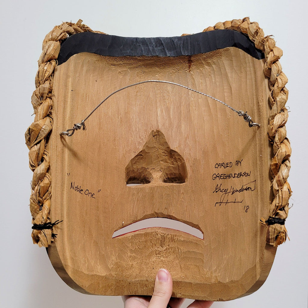 Cedar Noble One Portrait Mask by Kwakwaka'wakw artist Greg Henderson