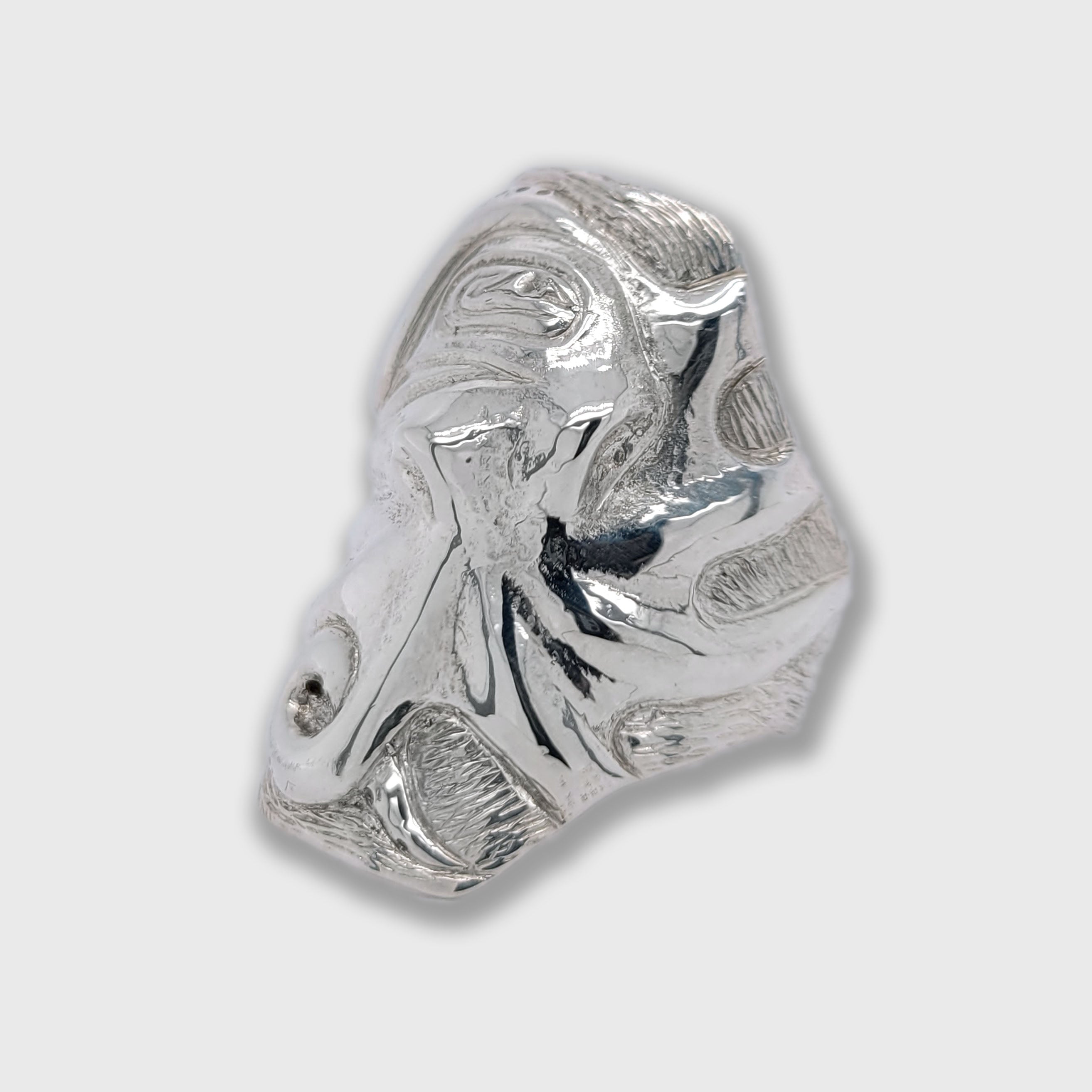 Silver Hammered Octopus Ring by Kwakwaka'wakw artist Gus Cook