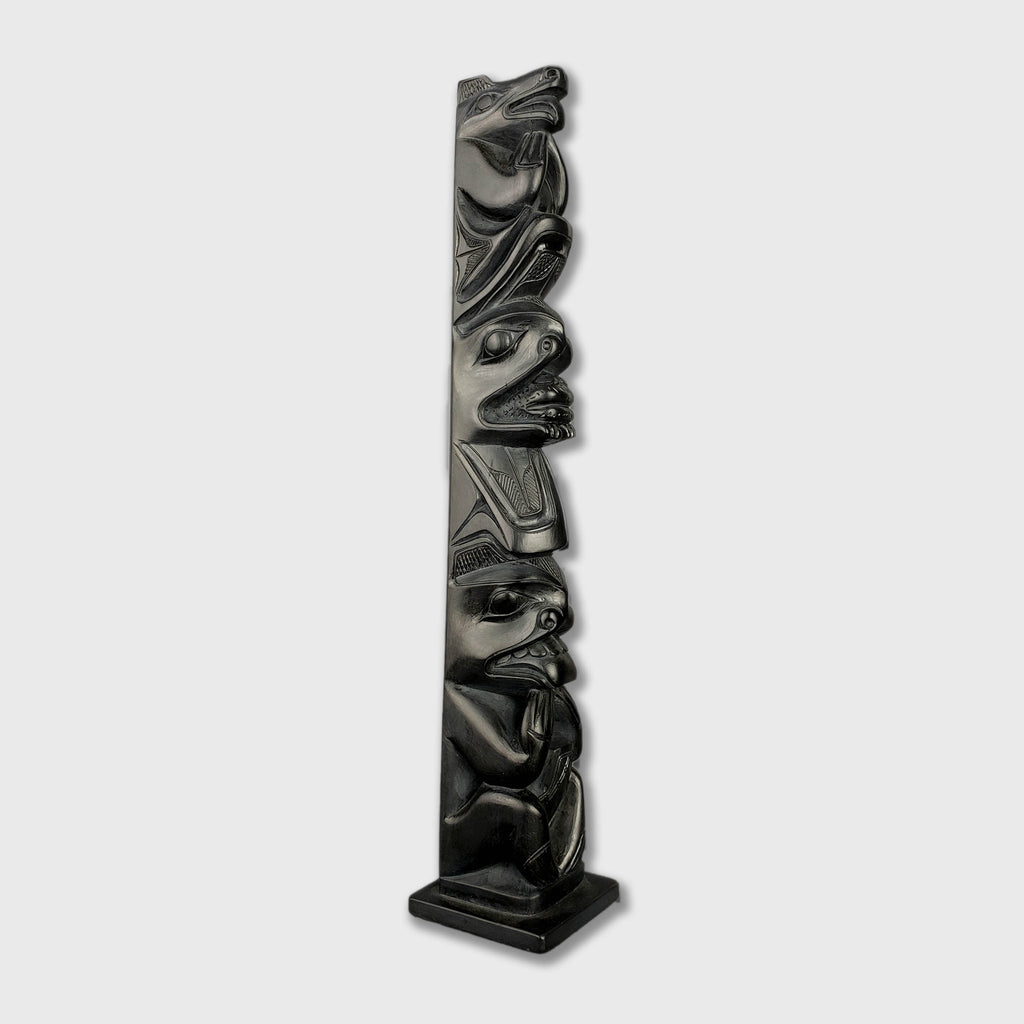 Argillite Totel Pole by Haida carver