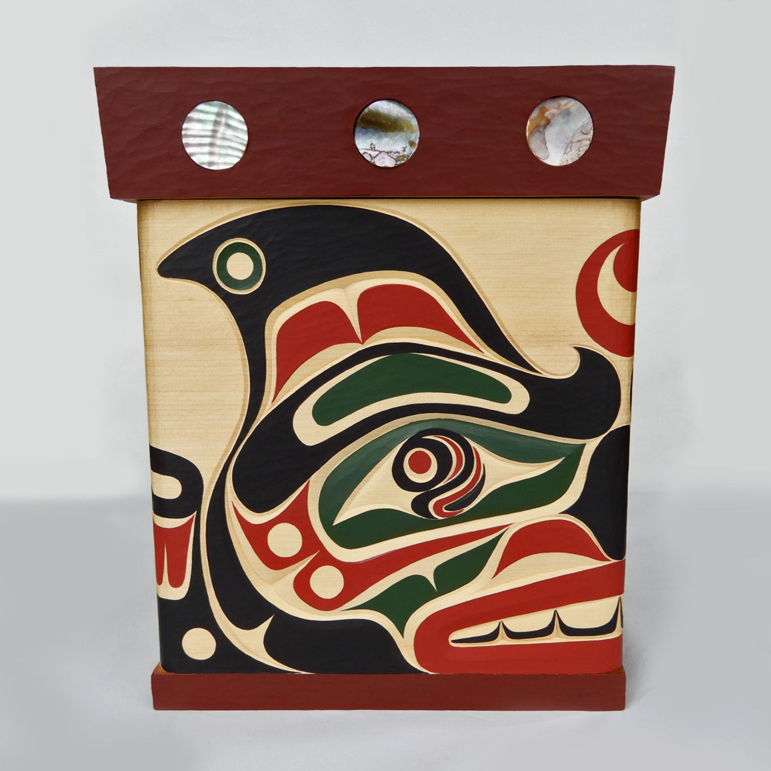 Orca or Killer Whale Cedar Bentwood Box by Kwakwaka'wakw carver Junior Henderson