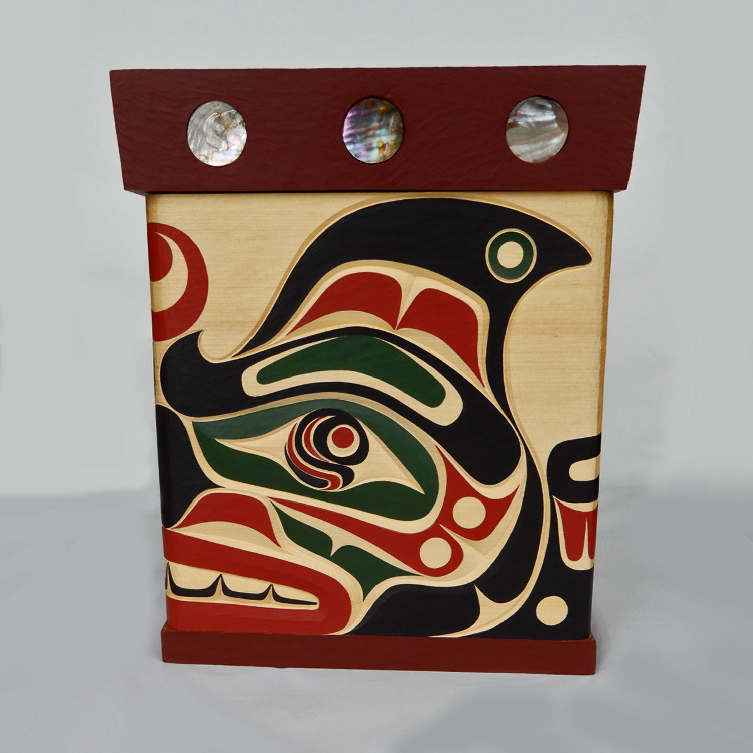 Orca or Killer Whale Cedar Bentwood Box by Kwakwaka'wakw carver Junior Henderson