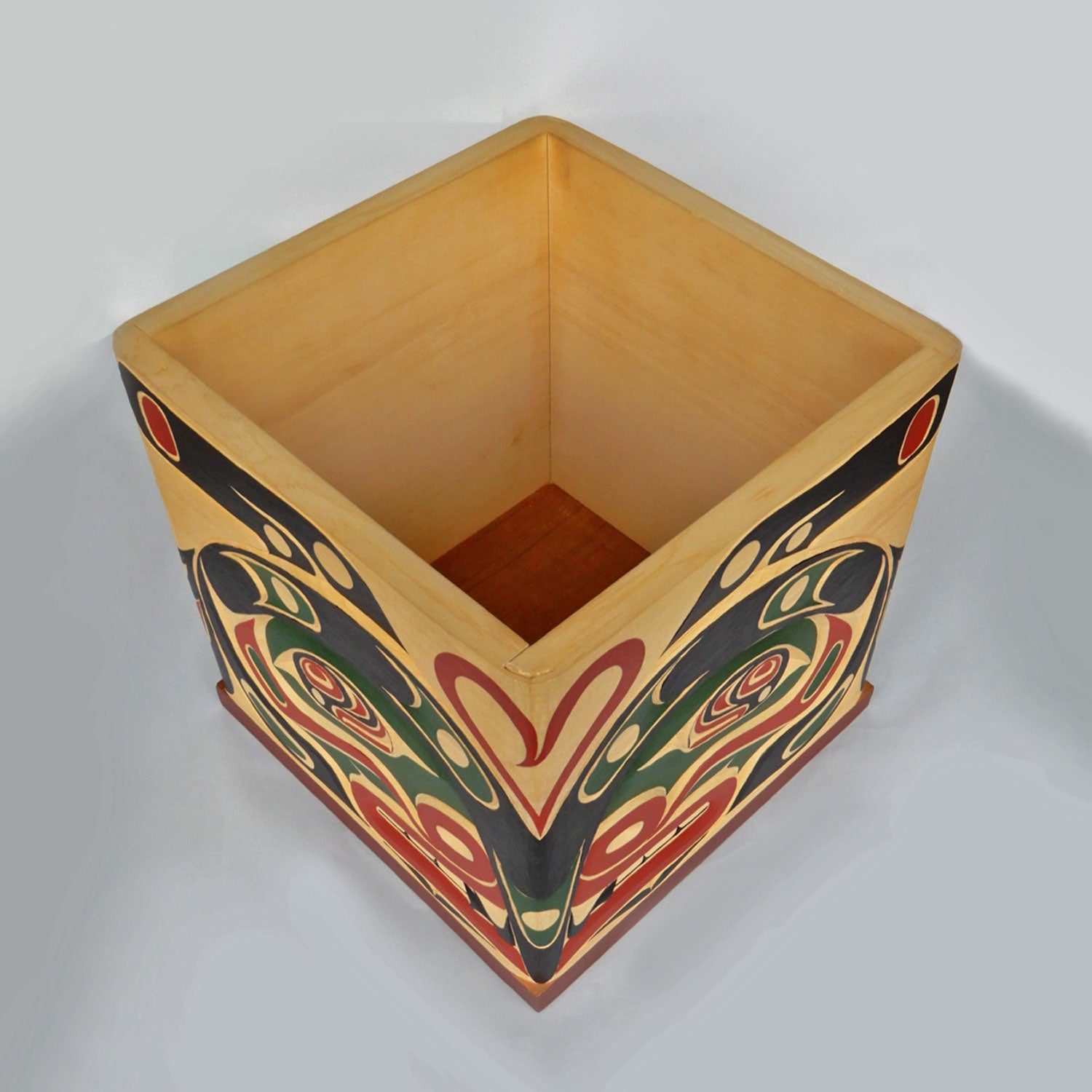 Orca or Killer Whale Cedar Bentwood Box by Kwakwaka'wakw carver Junior Henderson