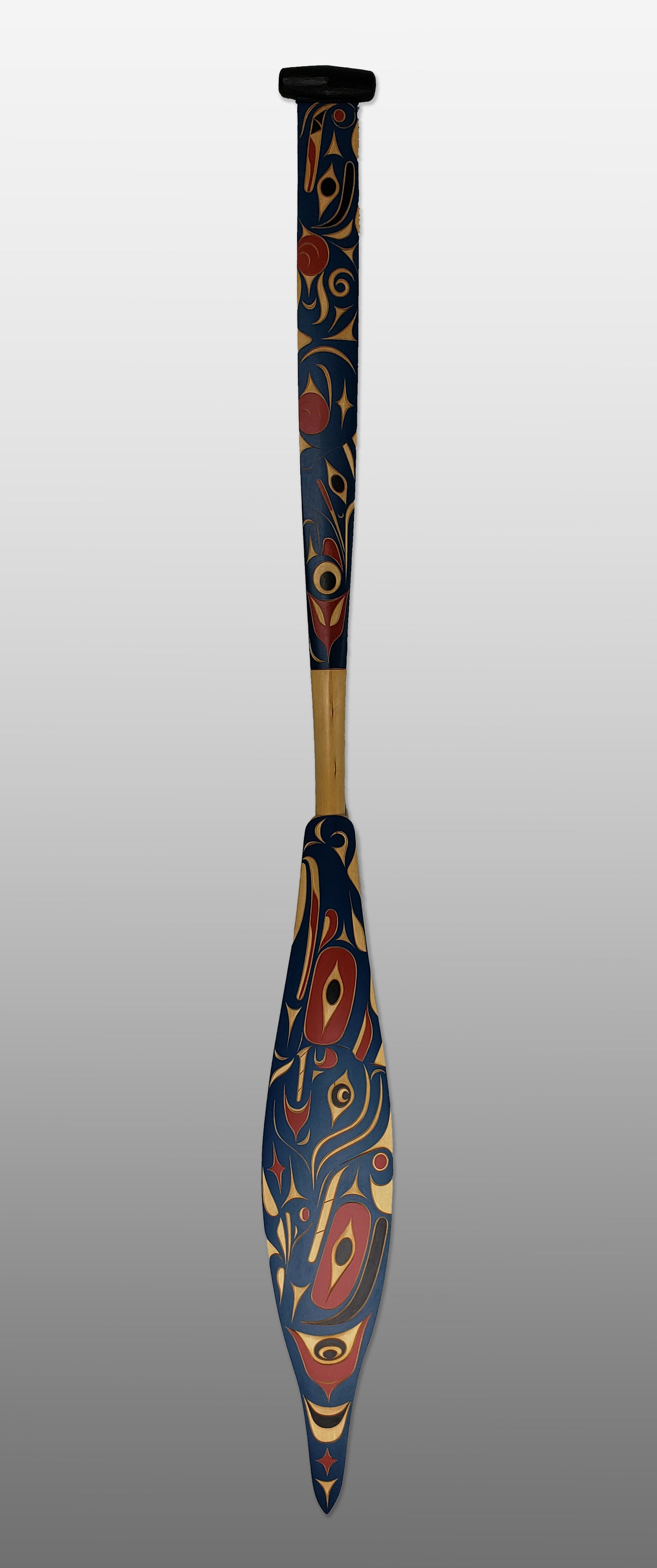 Double-sided Thunderbird and Lightning Snake Paddle by Nuu-chah-nulth carver Joshua Prescott