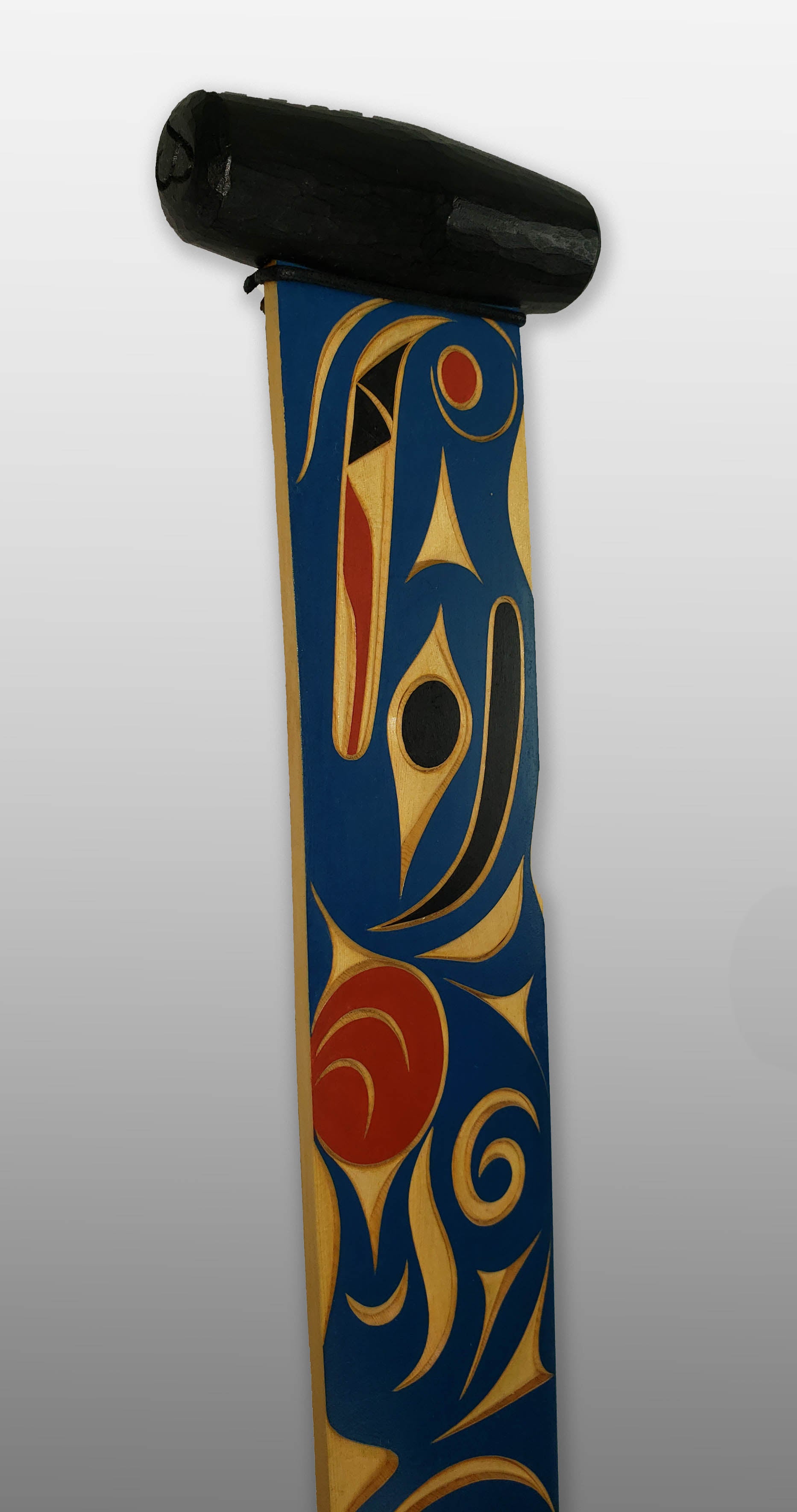 Double-sided Thunderbird and Lightning Snake Paddle by Nuu-chah-nulth carver Joshua Prescott
