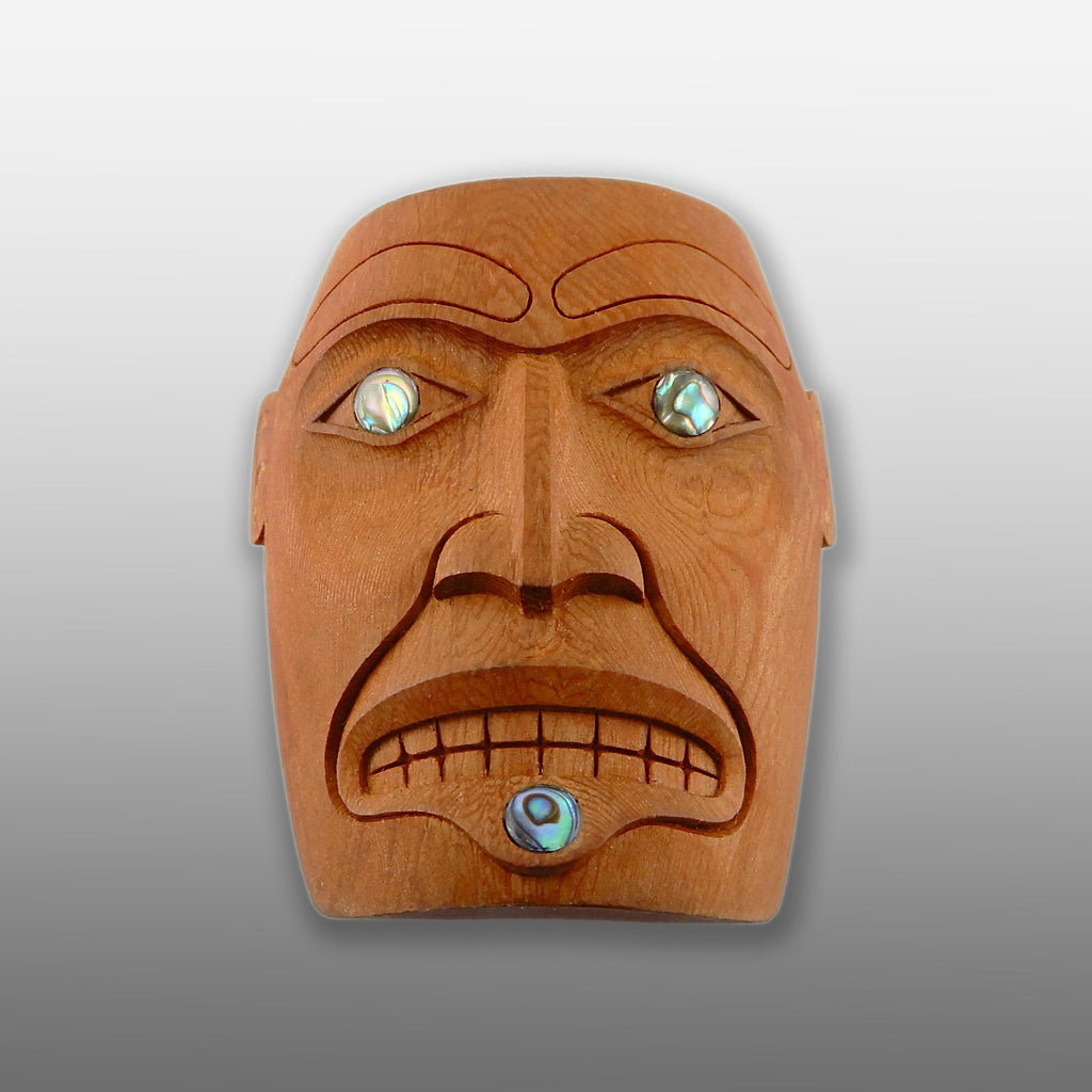 First Nations Portrait Mask Pendant by Haida Master Carver Ron Russ