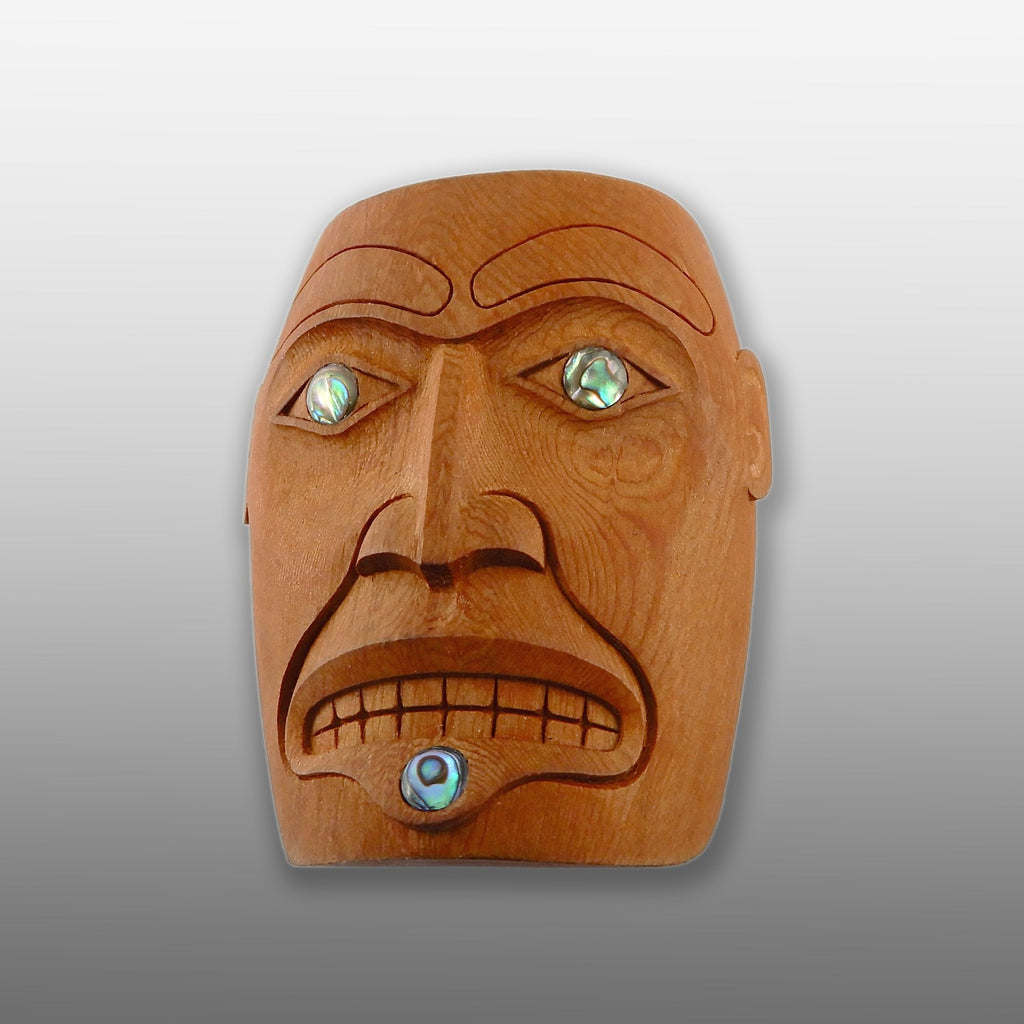 First Nations Portrait Mask Pendant by Haida Master Carver Ron Russ