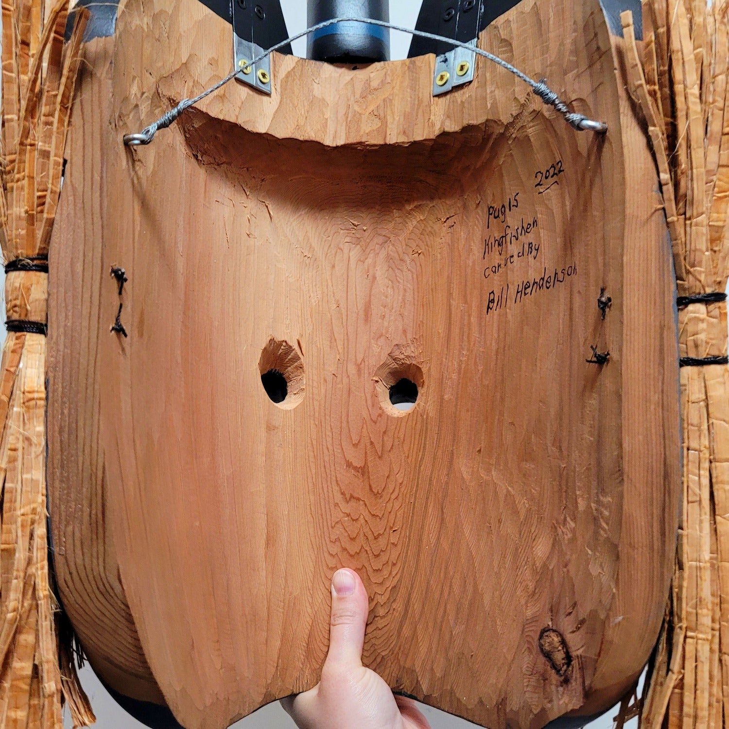 Pugwis and Raven Indigenous Mask hand-carved by Kwakwaka'wakw artist Bill Henderson