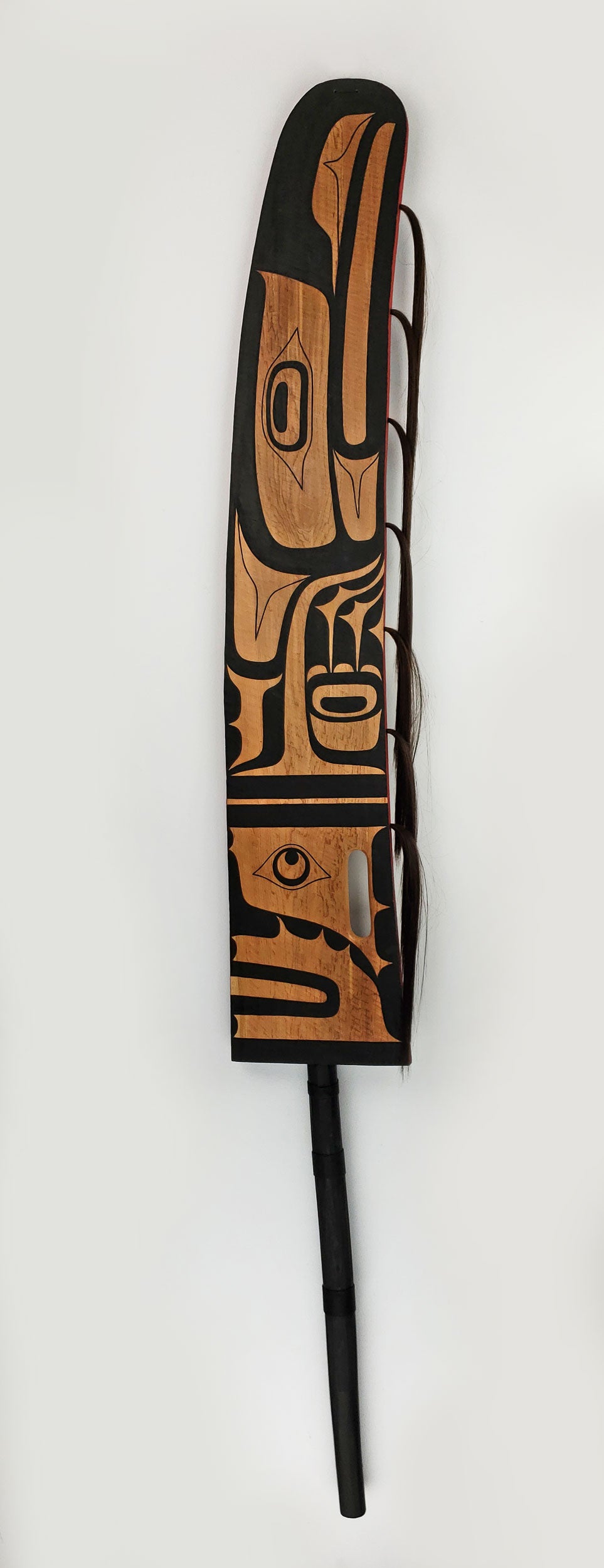 Raven Potlatch Dance Wand by Kwagul Master Carver Calvin Hunt