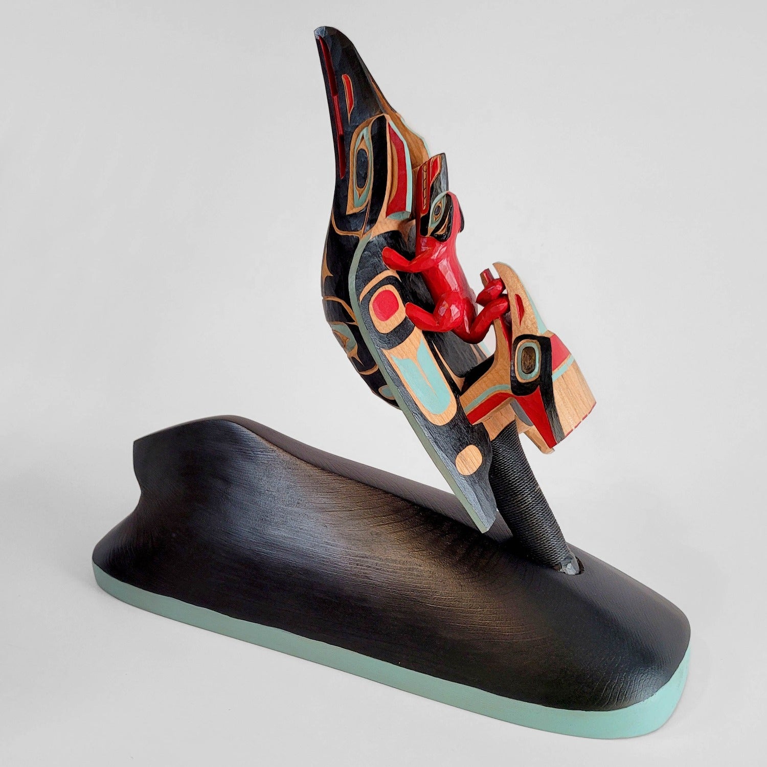 Carved Chief Raven Rattle by Kwakwaka'wakw artist Greg Henderson