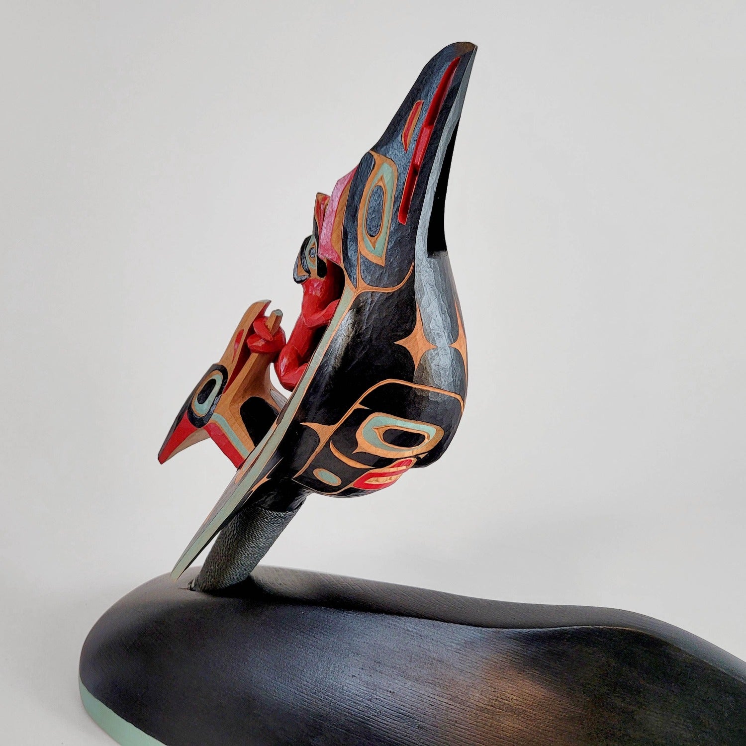 Carved Chief Raven Rattle by Kwakwaka'wakw artist Greg Henderson