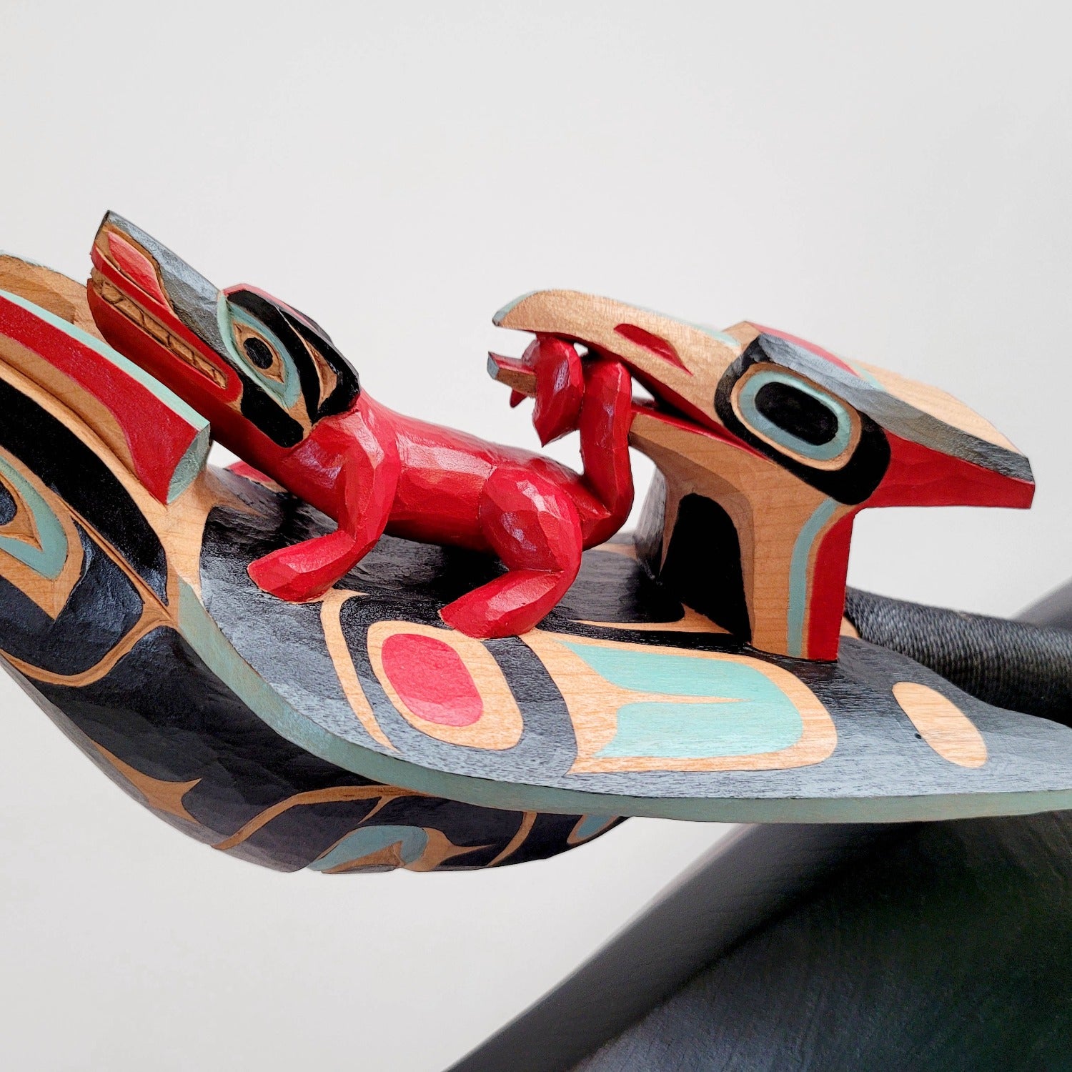Carved Chief Raven Rattle by Kwakwaka'wakw artist Greg Henderson