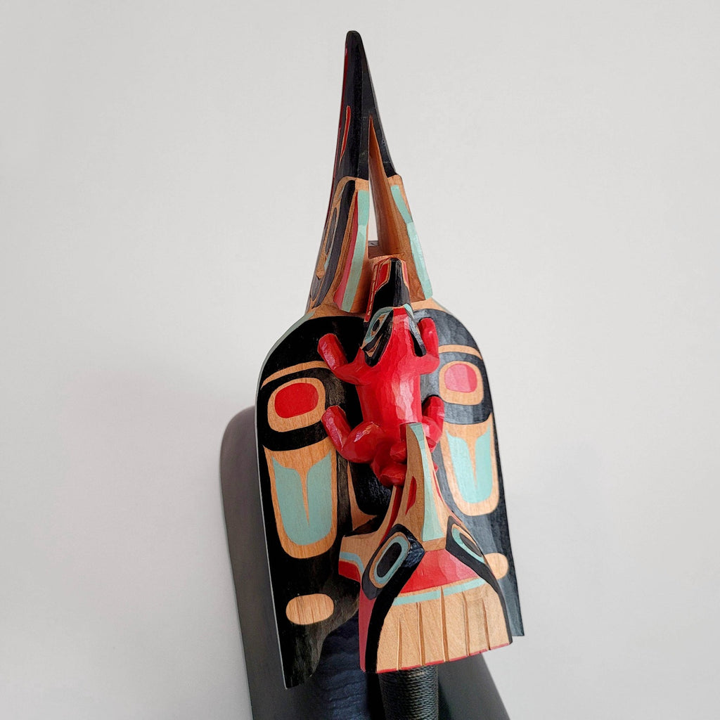 Carved Chief Raven Rattle by Kwakwaka'wakw artist Greg Henderson