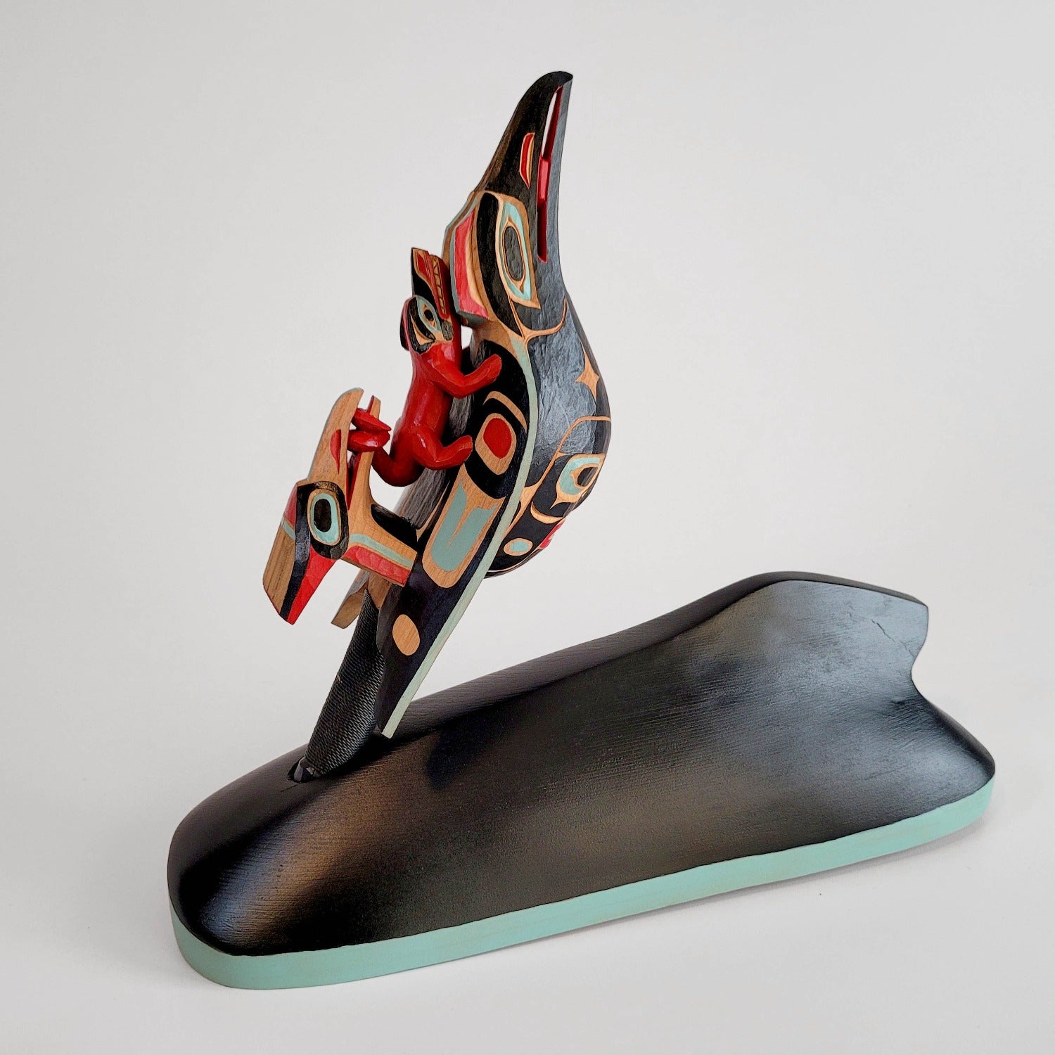 Carved Chief Raven Rattle by Kwakwaka'wakw artist Greg Henderson