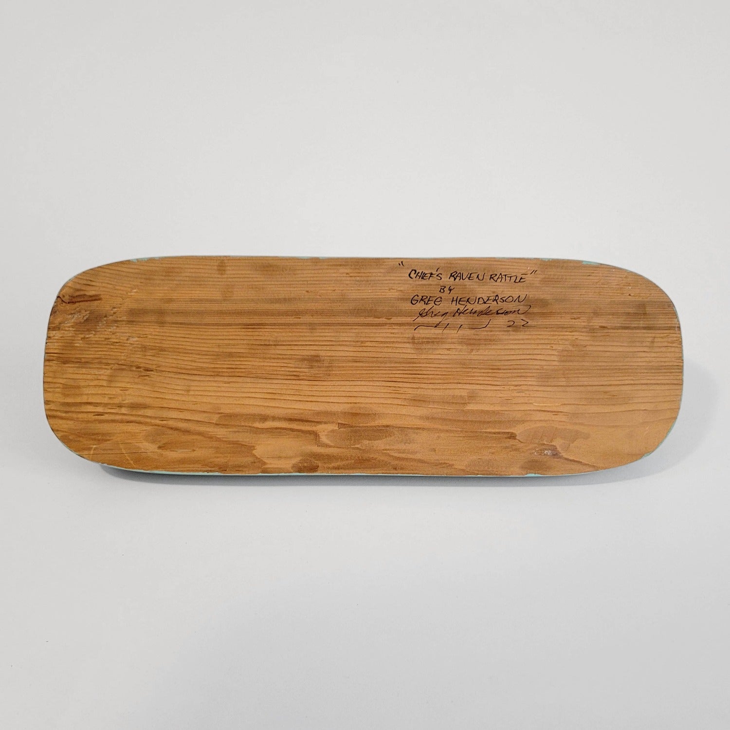 Carved Chief Raven Rattle by Kwakwaka'wakw artist Greg Henderson