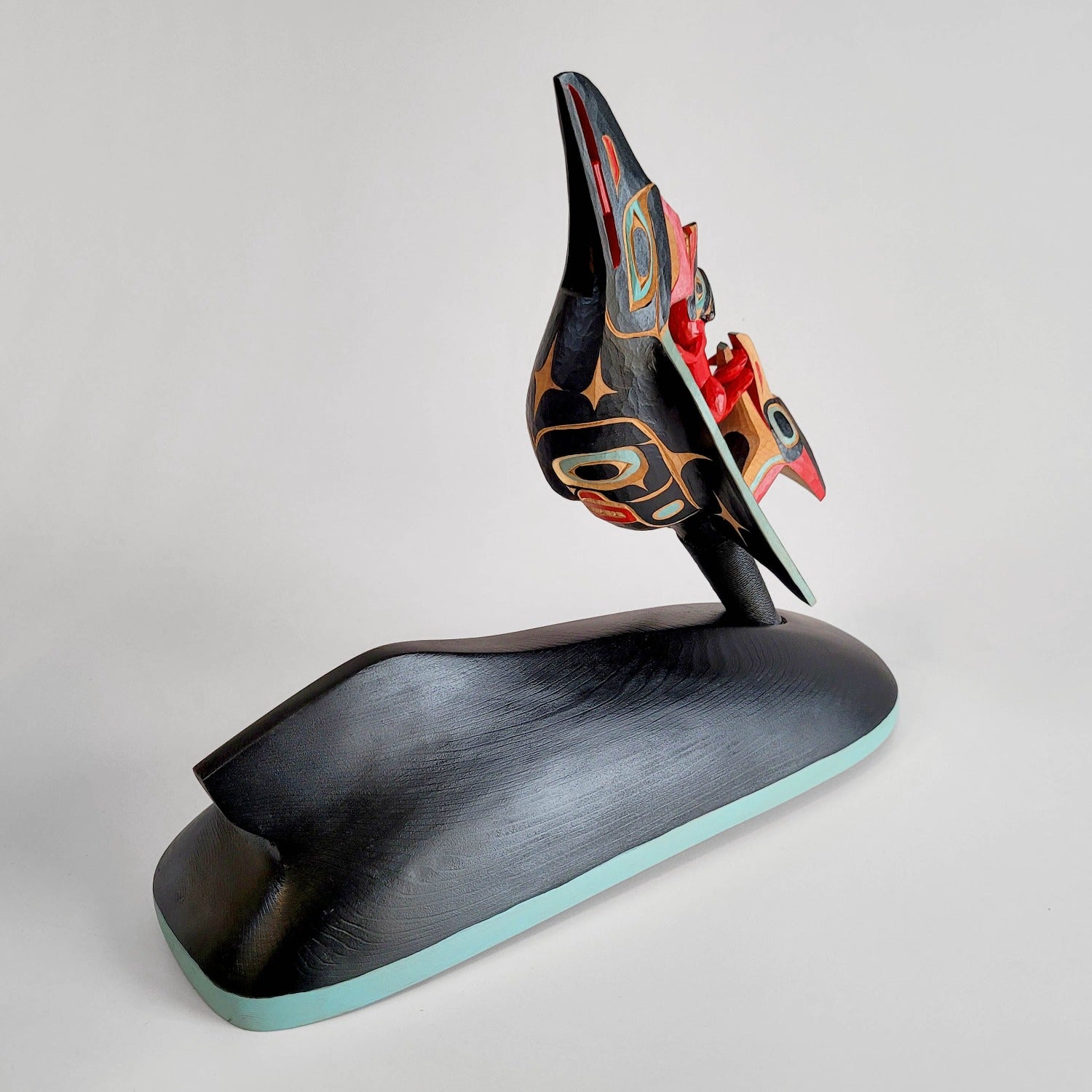 Carved Chief Raven Rattle by Kwakwaka'wakw artist Greg Henderson