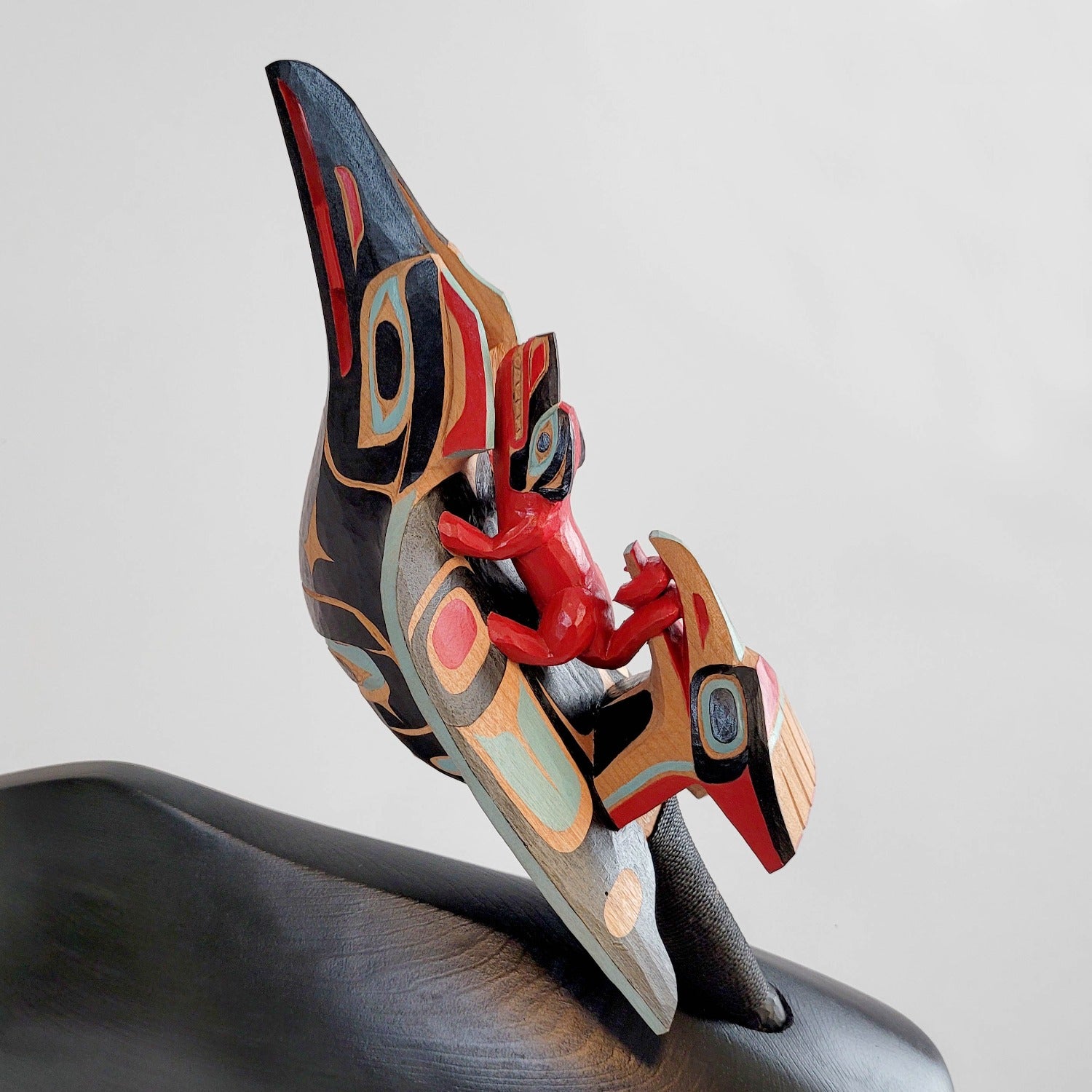Carved Chief Raven Rattle by Kwakwaka'wakw artist Greg Henderson