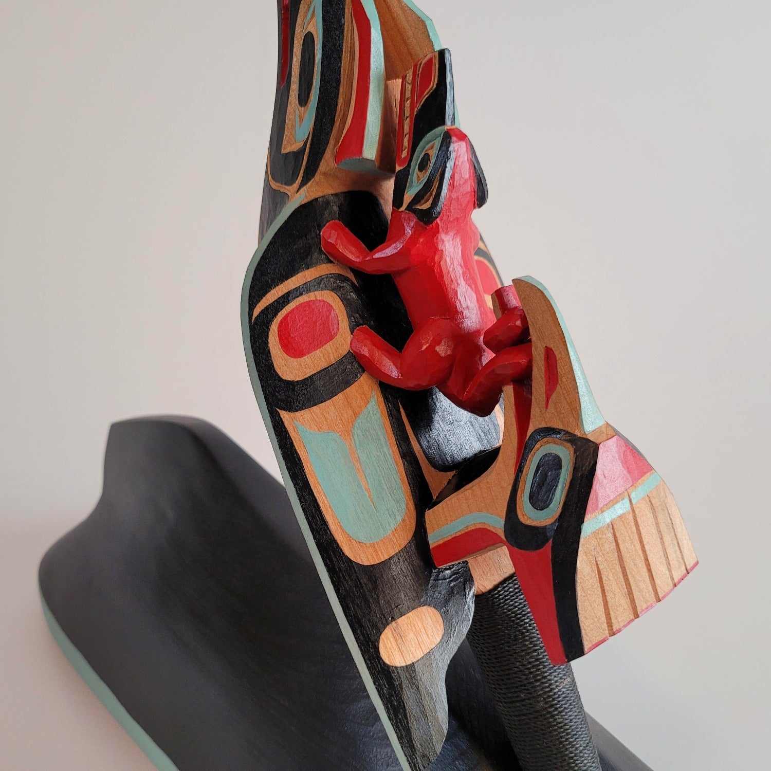 Carved Chief Raven Rattle by Kwakwaka'wakw artist Greg Henderson