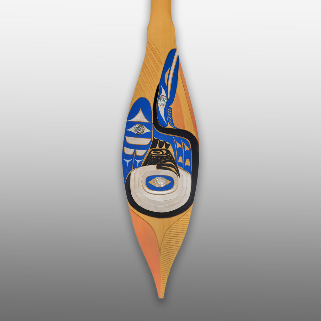 Raven and Clam Paddle by Nuu-chah-nulth carver Patrick Amos