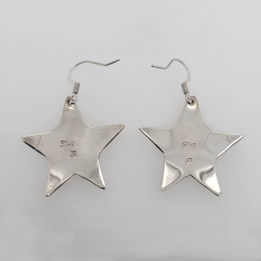 First Nations Silver Star Earrings by Kwakwaka'wakw artist Joe Wilson