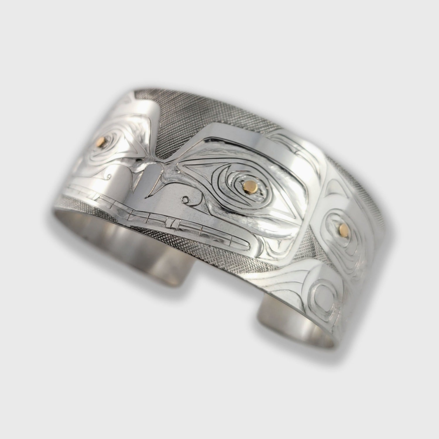 Silver and Gold Bear Bracelet by Haida artist Andrew Williams