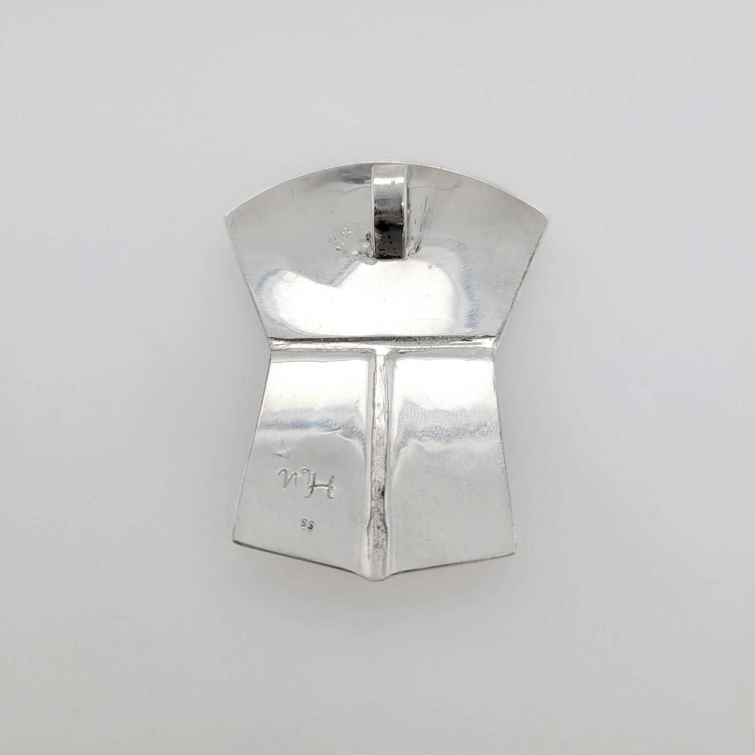 Native Silver Wolf and Moon Pendant by Tsimshian artist Bill Helin