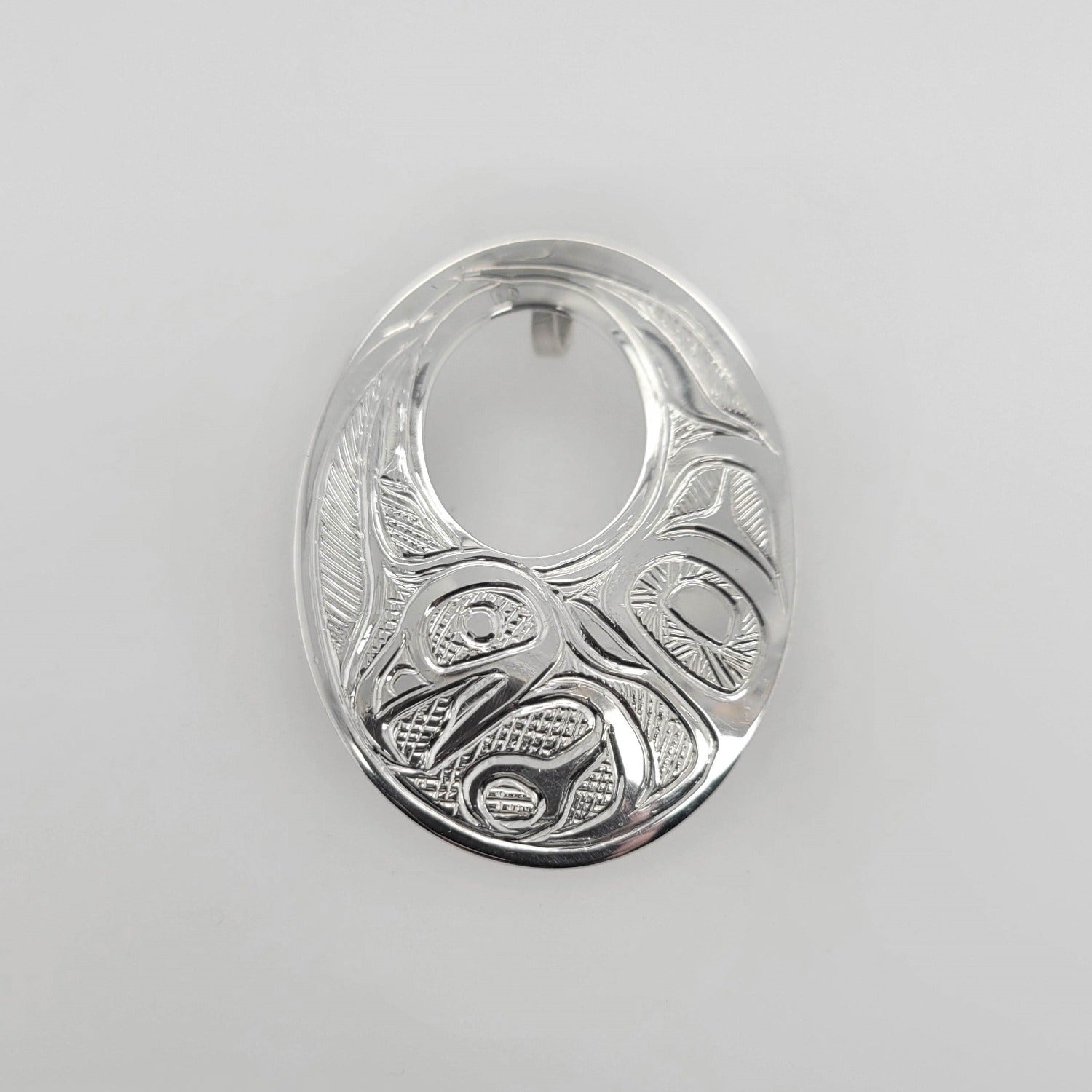 Native Silver Eagle Pendant by Tsimshian artist Bill Helin