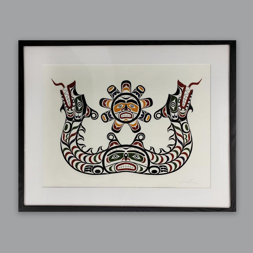 Sea Serpent and Sun Painting by First Nations artist Karver Everson