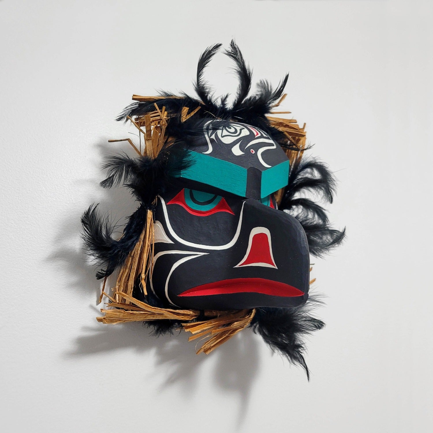 Small Native Raven Mask by Kwakwaka'wakw carver Gilbert Dawson