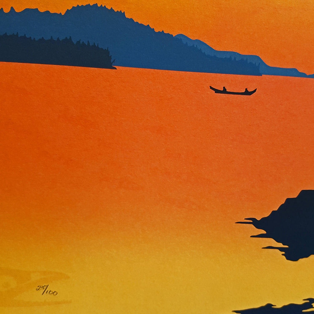 Sockeye Sunset Limited Edition Print by Tsimshian artist Roy Vickers