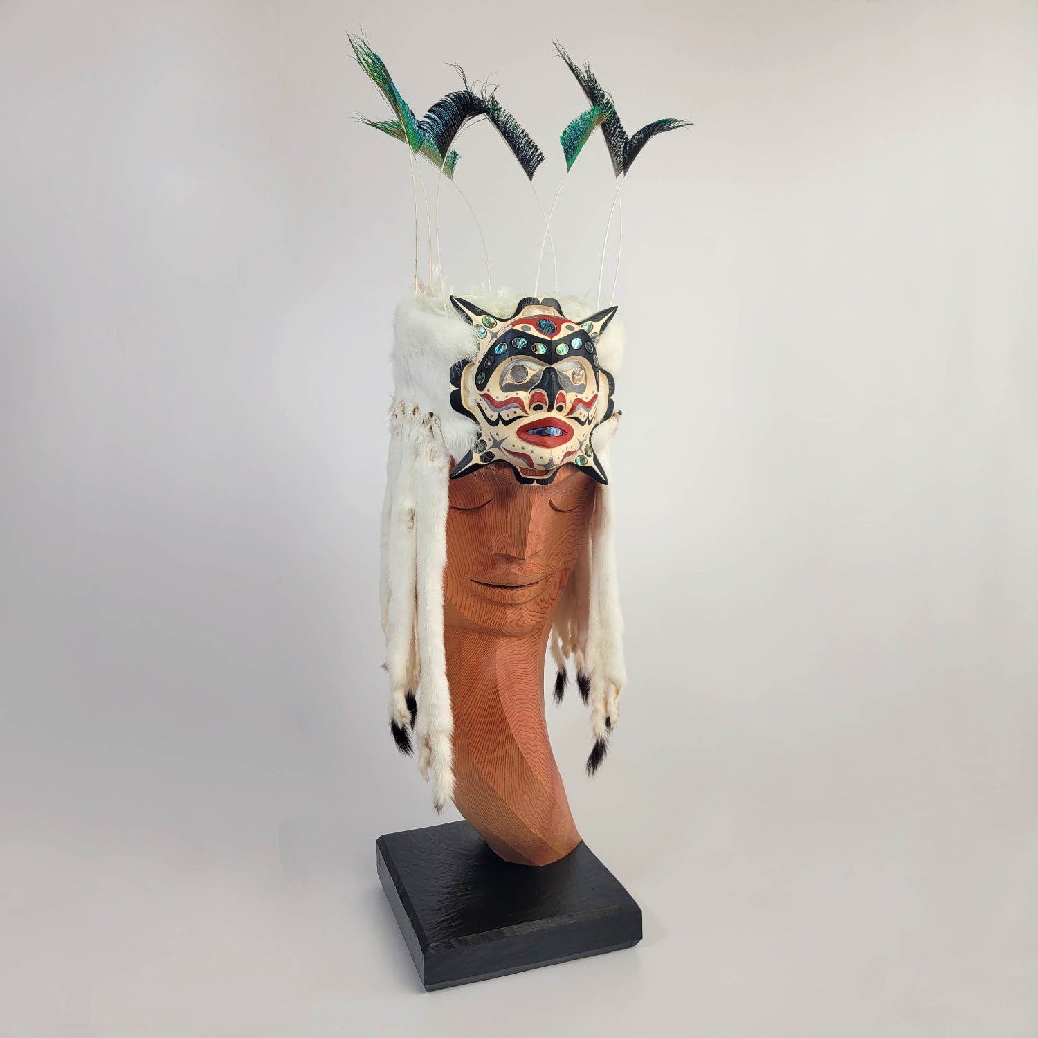 Carved Star Frontlet and Headdress by Kwakwakwa'wakw artist Junior Henderson