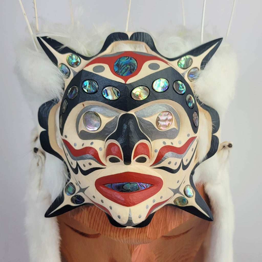 Carved Star Frontlet and Headdress by Kwakwakwa'wakw artist Junior Henderson