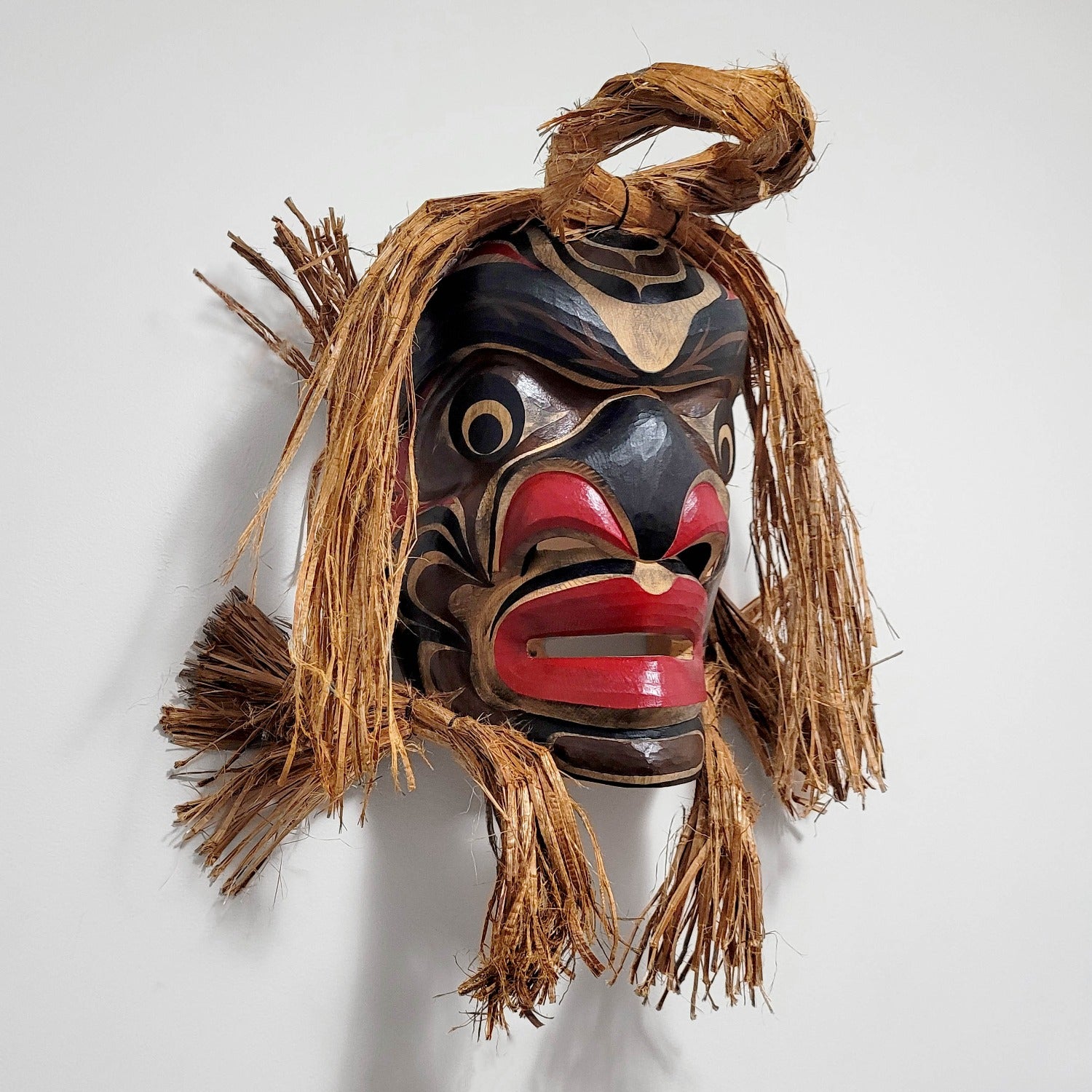 Carved Warrior Mask by Kwakwaka'wakw artist Talon George