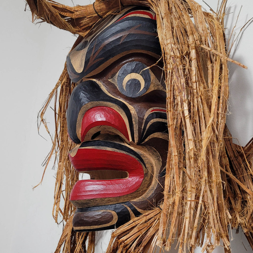 Carved Warrior Mask by Kwakwaka'wakw artist Talon George