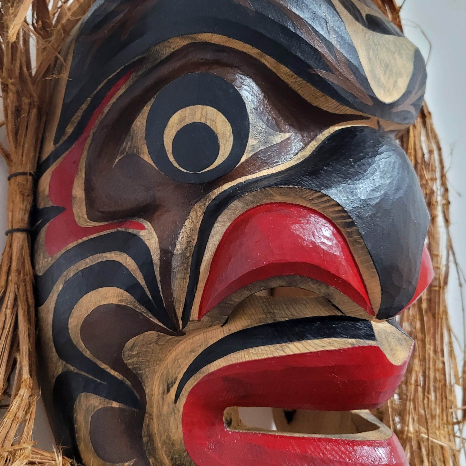 Carved Warrior Mask by Kwakwaka'wakw artist Talon George