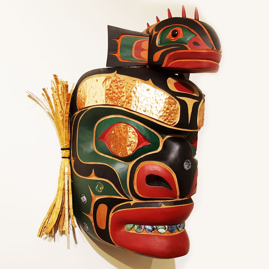 Sea Monster or Yagis with Sculpin Mask by Kwakwaka'wakw Master Carver Bill Henderson