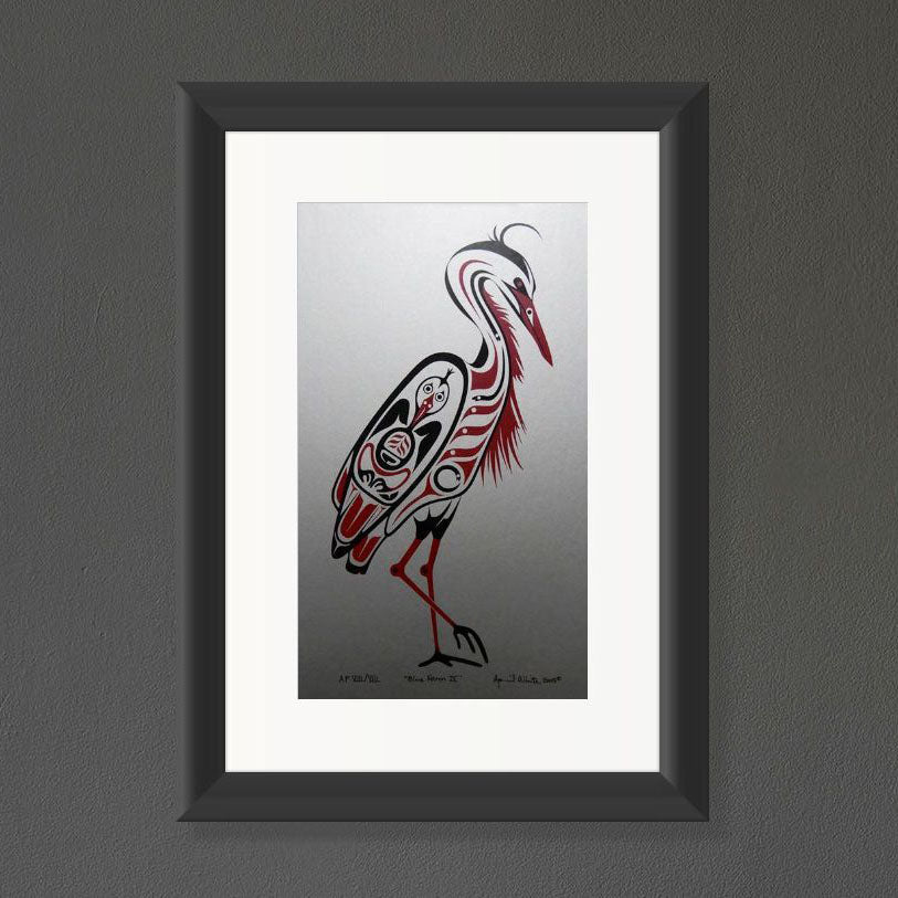 Blue Heron Limited Edition Print by Haida artist April White