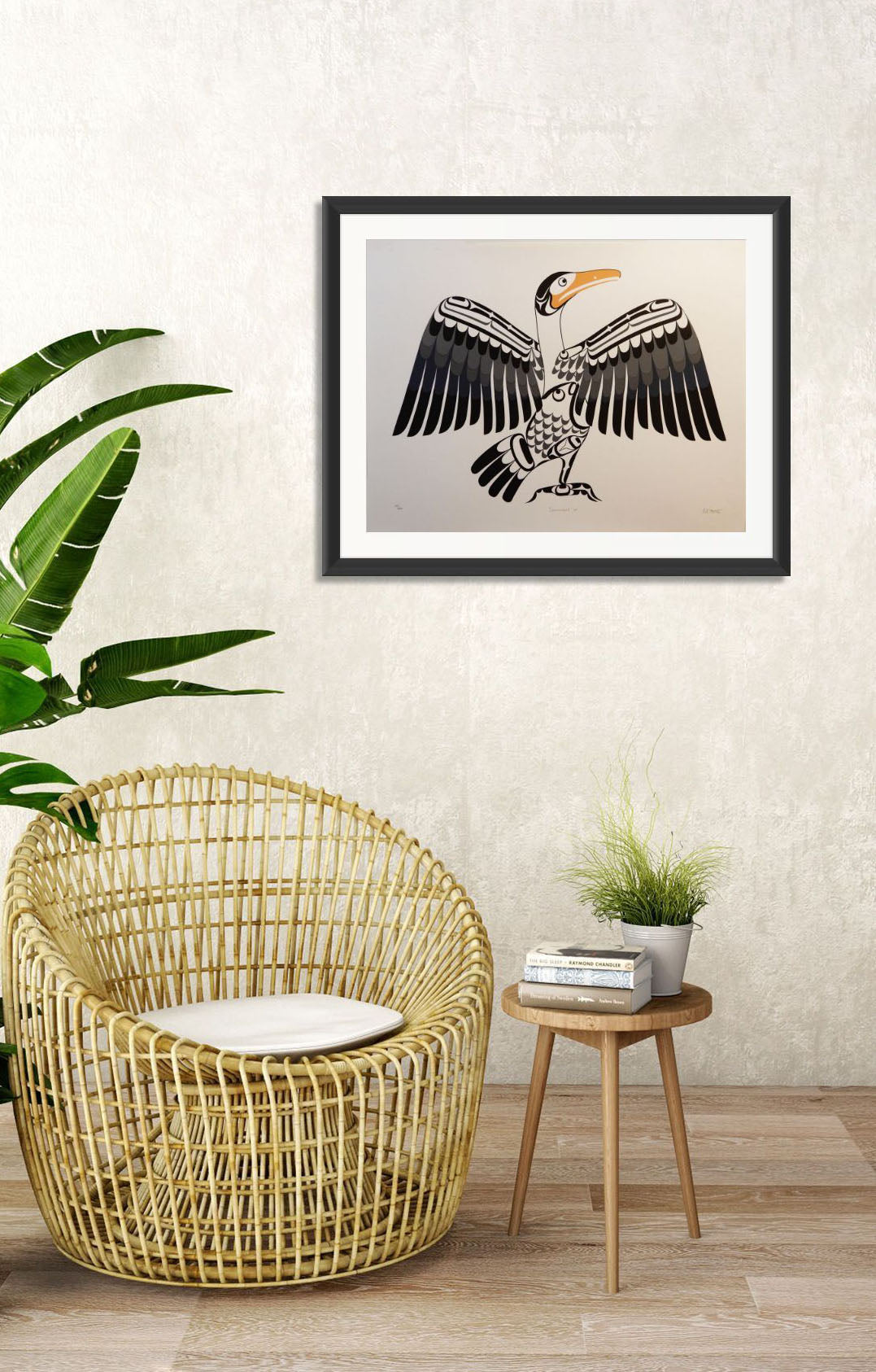 Cormorant Limited Edition Print by Kwakwaka'wakw Master Carver Calvin Hunt