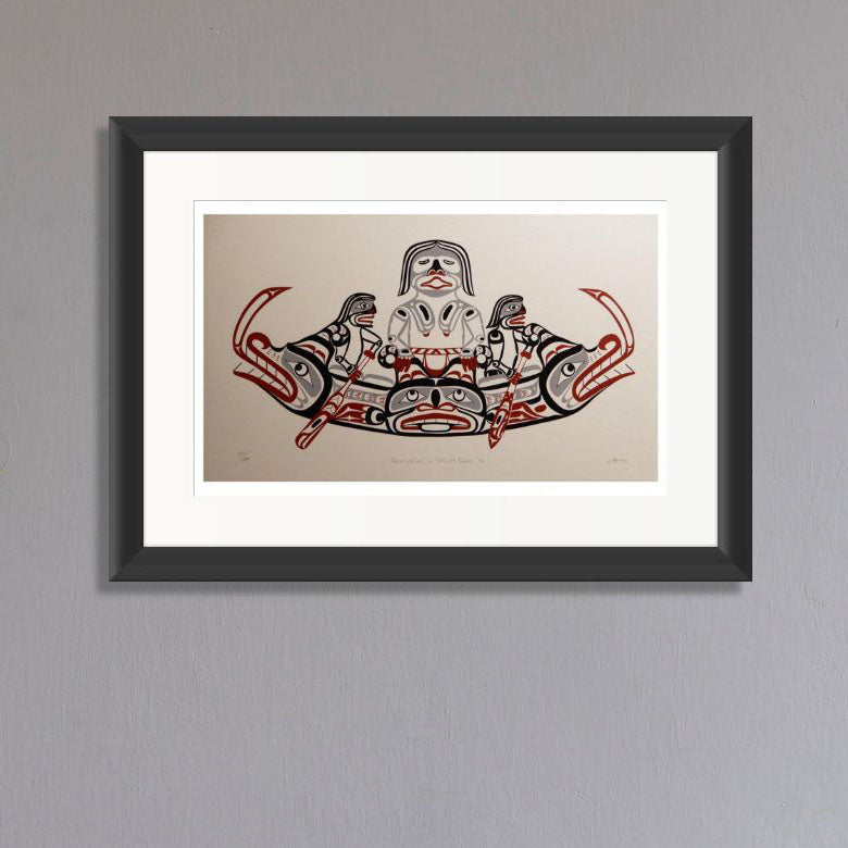 Dzunukwa and Sea Serpent Limited Edition Print by Kwakwaka'wakw Master Carver Calvin Hunt