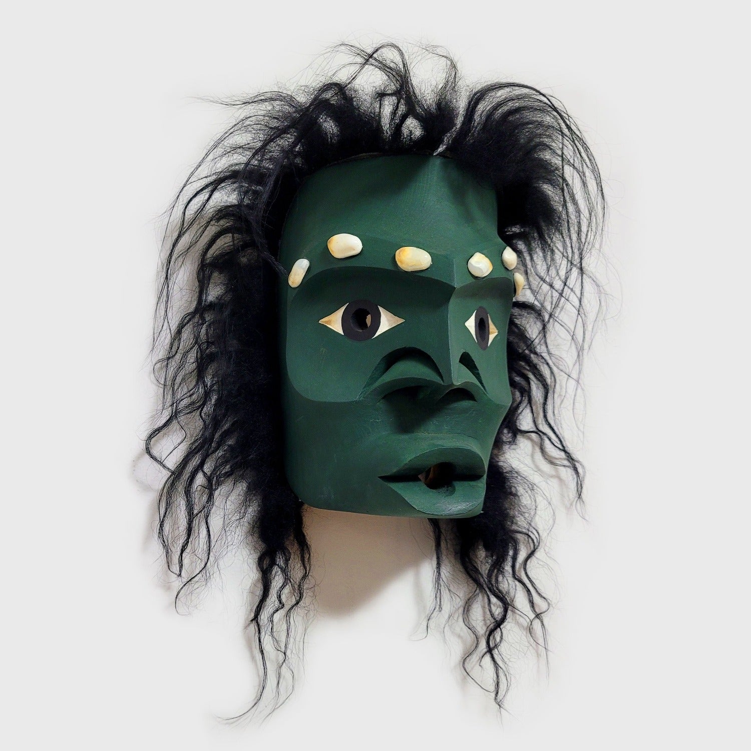 Small First Nations Wild Woman of the Woods Mask by Nuu-chah-nulth carver Russell Tate