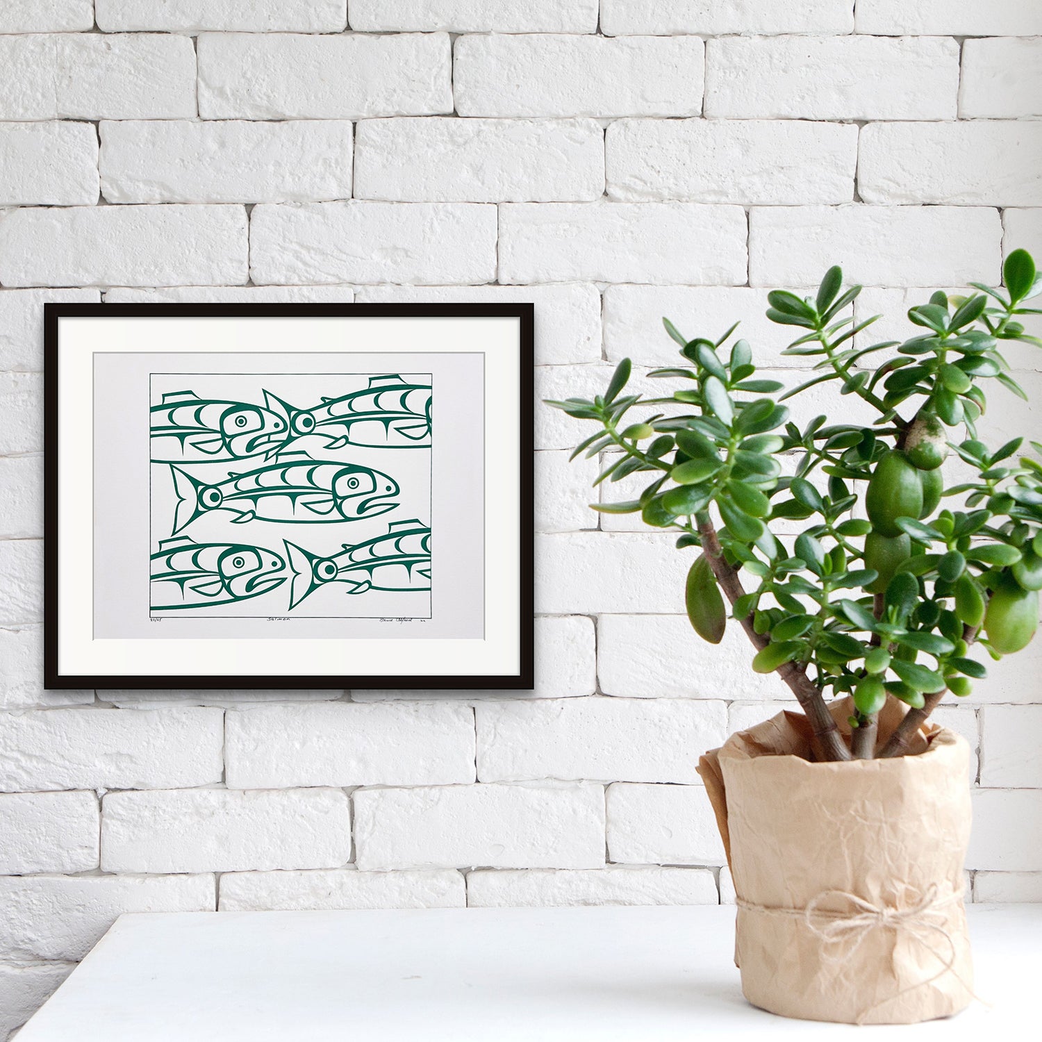 First Nations Salmon Print by Kwakwaka'wakw artist Bruce Alfred