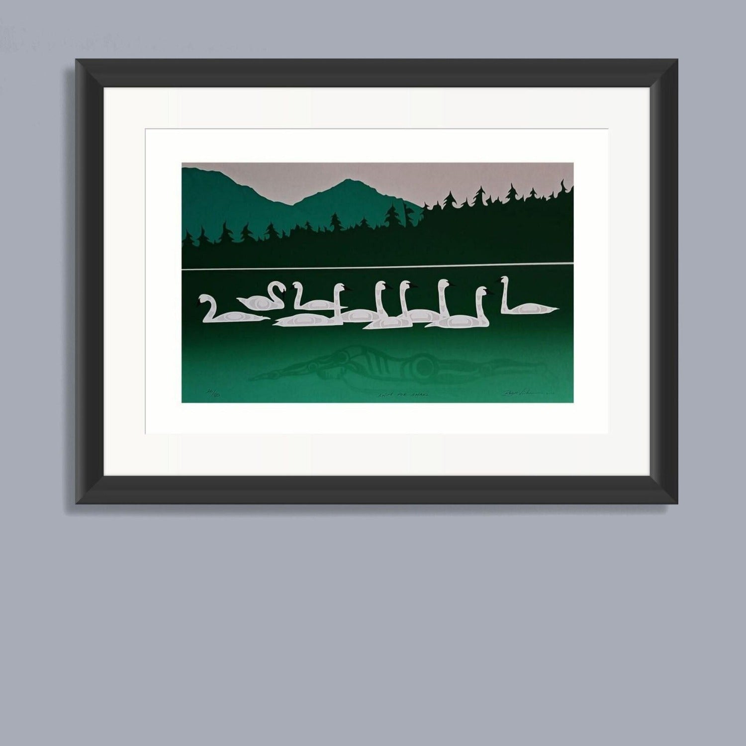 Swim For Swans Limited Edition Print by Tsimshian artist Roy Vickers