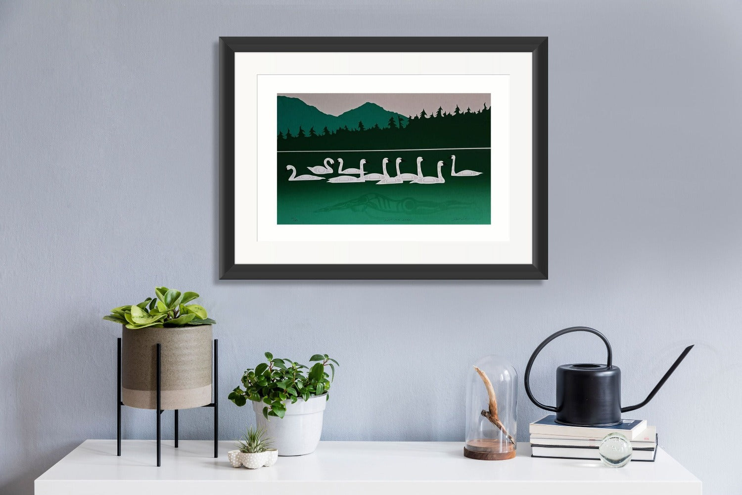 Swim For Swans Limited Edition Print by Tsimshian artist Roy Vickers