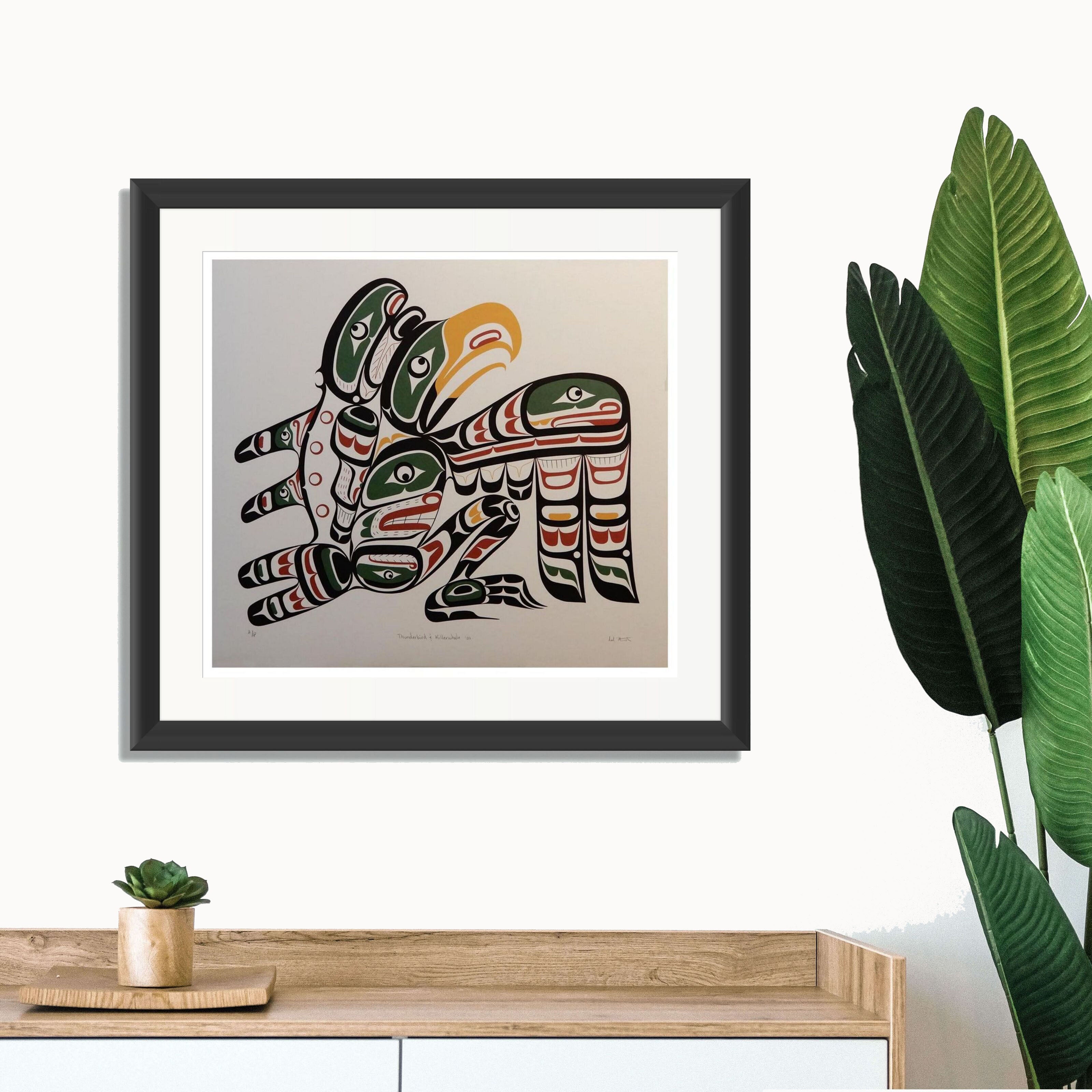 Thunderbird and Killer Whale Limited Edition Print by Kwakwaka'wakw Master Carver Calvin Hunt