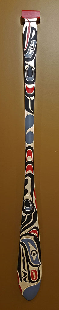 Cedar Wolf Paddle by Kwakiutl carver Trevor Hunt