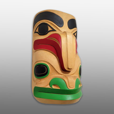 Raven and Frog Totem Pole Mask by Haida carver Garner Moody