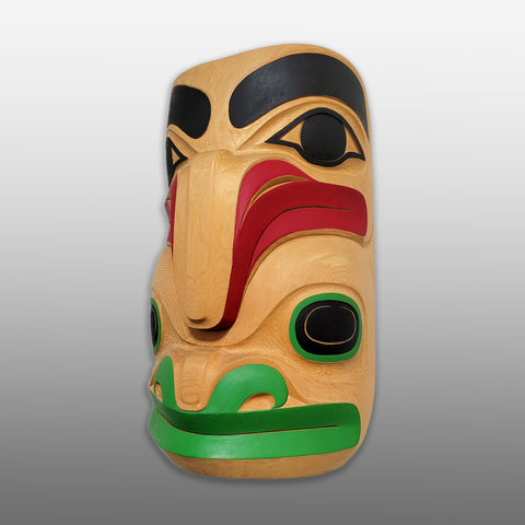 Indigenous Raven and Frog hand-carved by Haida artist Garner Moody